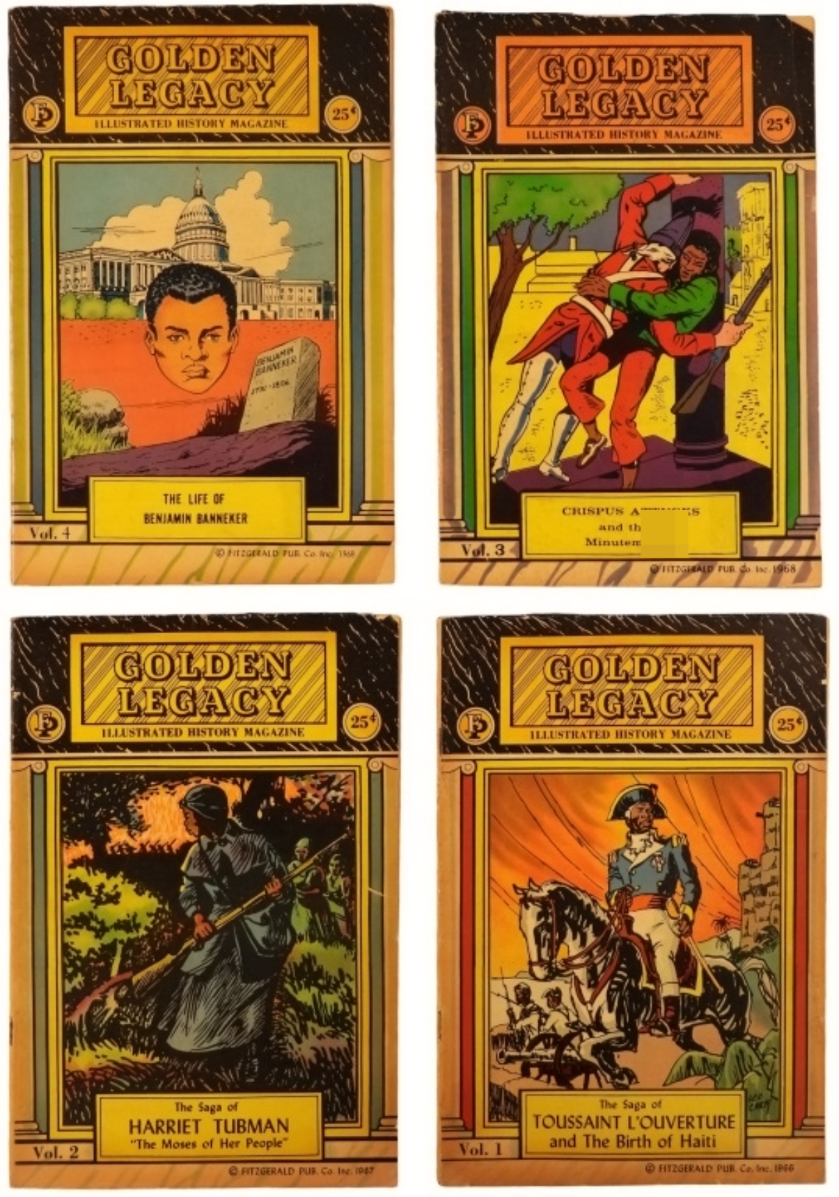 4-Golden Legacy History Magazines 1966-1968