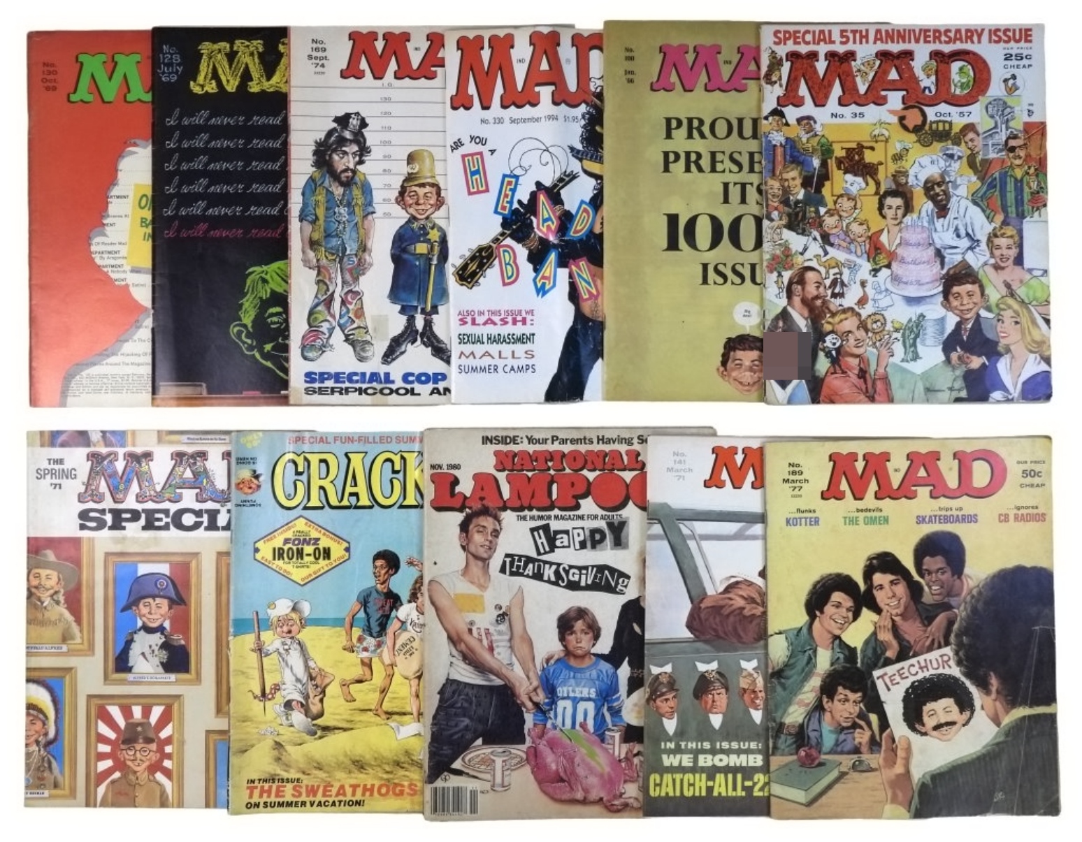11-Mad Magazine & Natl Lampoon Lot