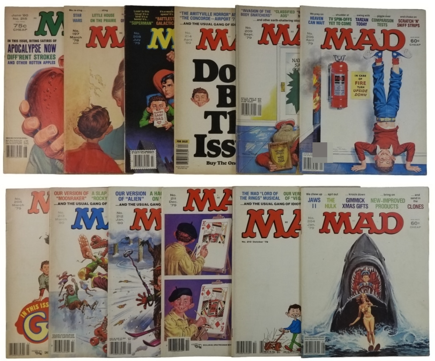 12-Mad Magazines 70s/80s