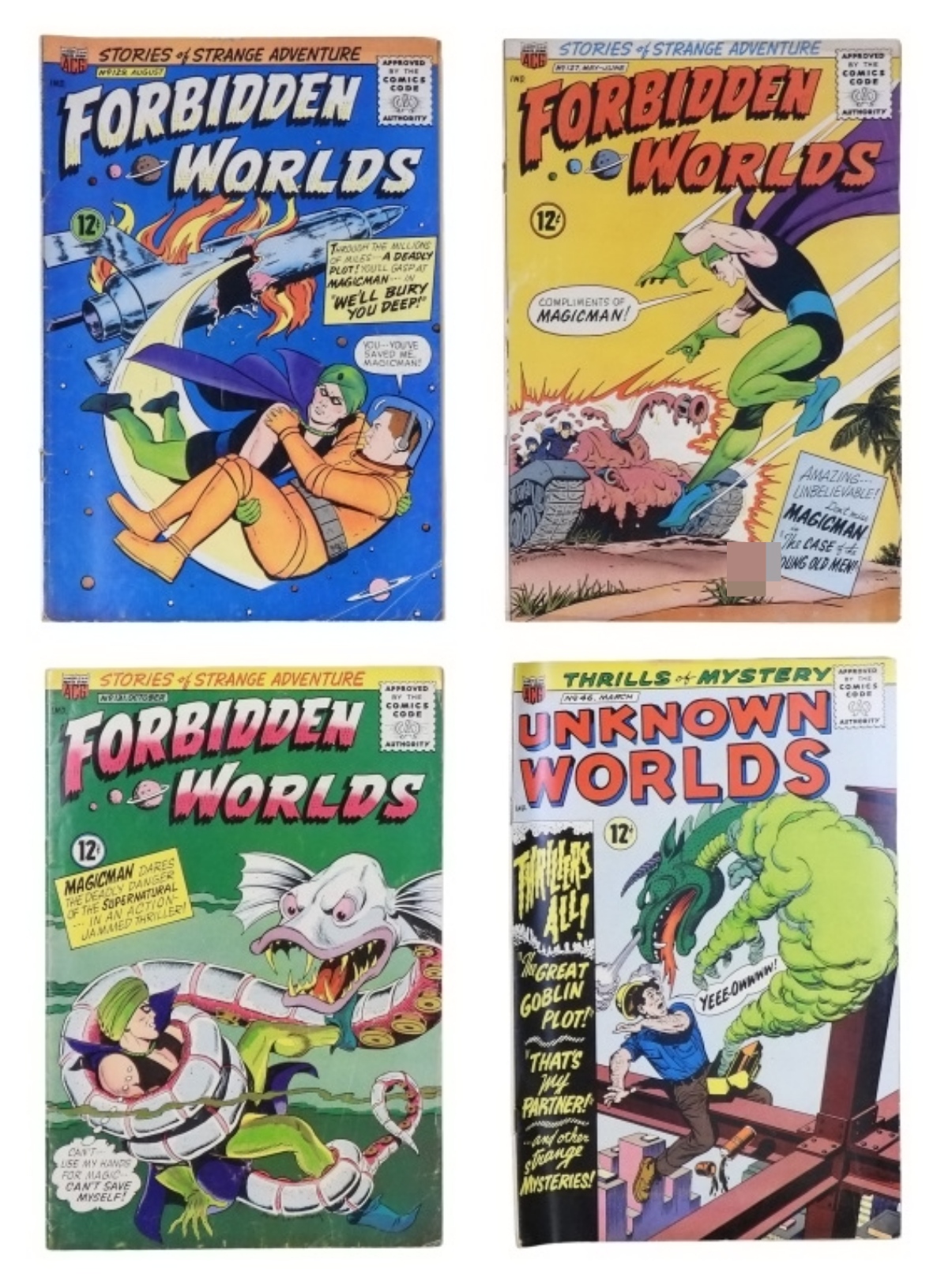 4-ACG Unkown Worlds & Forbidden Worlds Lot