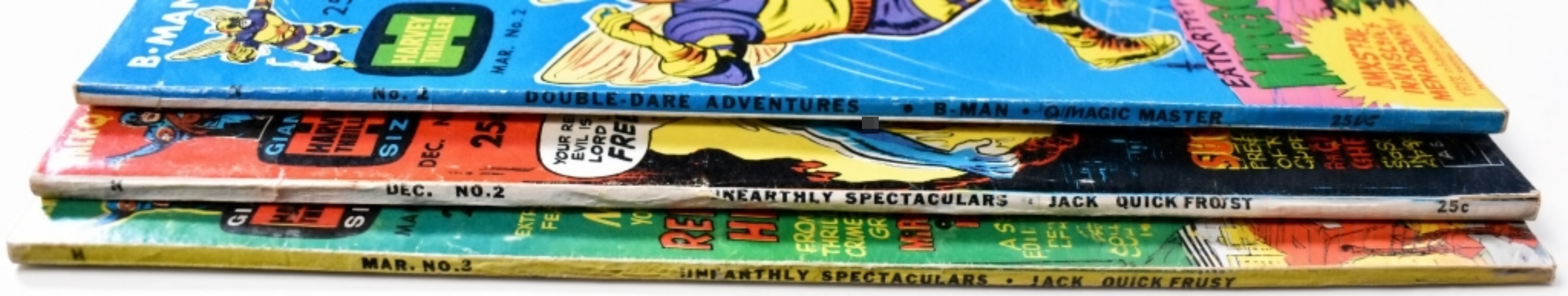 3-1960s Harvey Thriller Lot