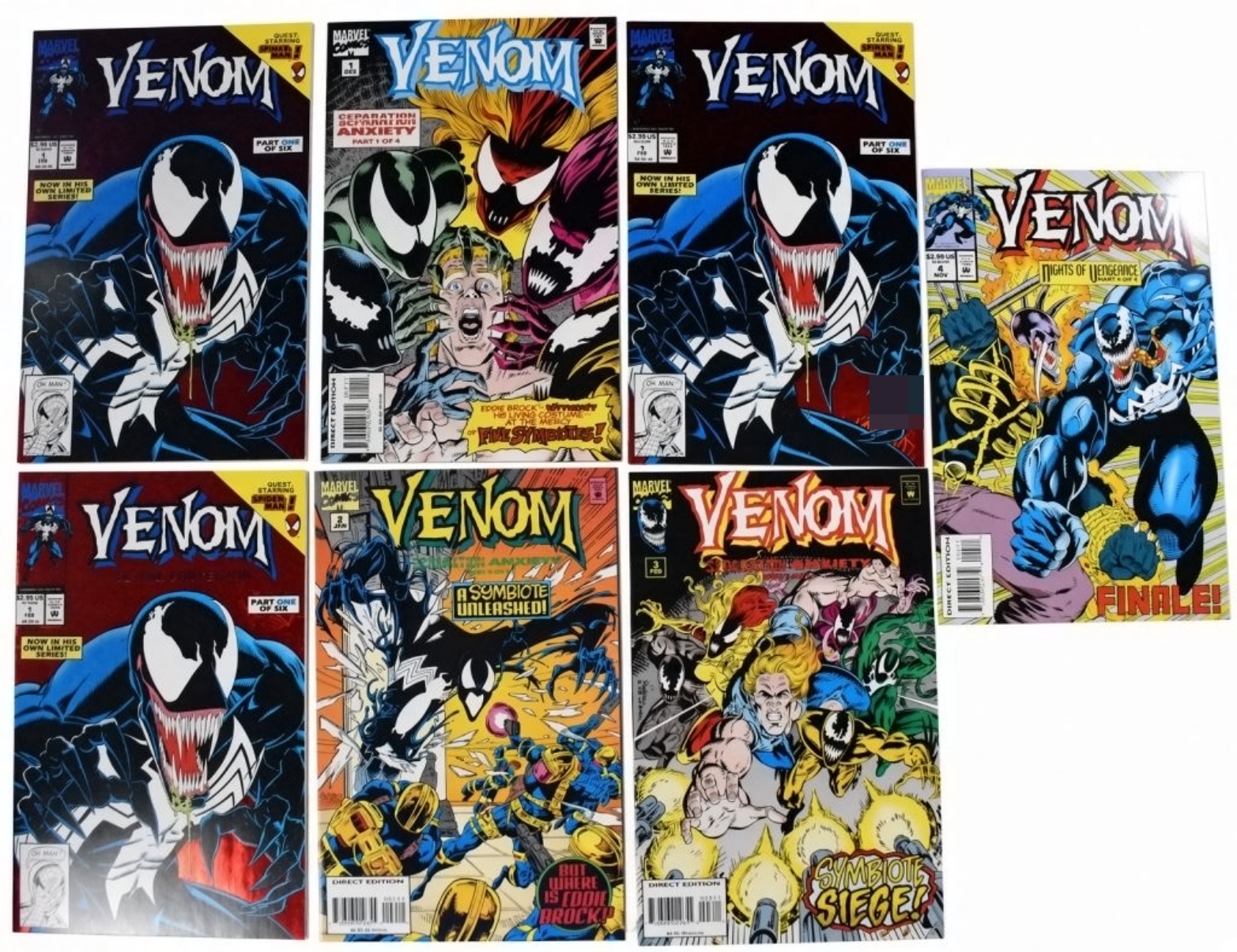 7-Marvel VENOM Comic Lot