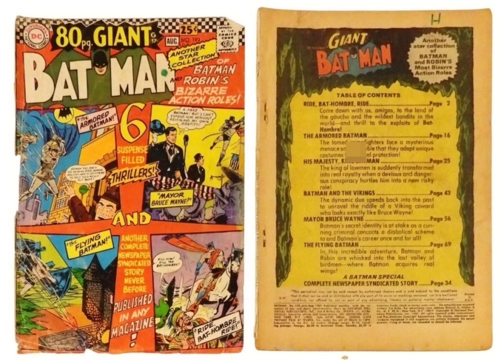 6-DC Giant Batman & Justice League 1960s