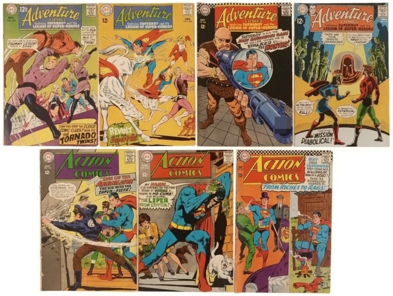 7-DC Adventure & Action Comic 12c lot