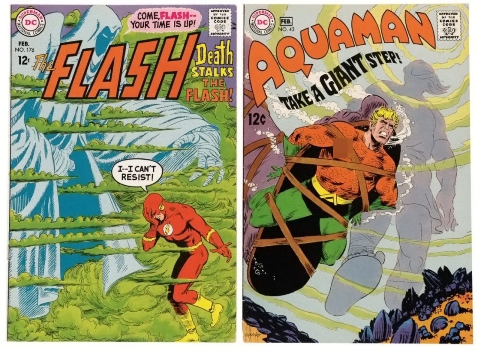 2-DC 12c Comics: Flash & Aquaman