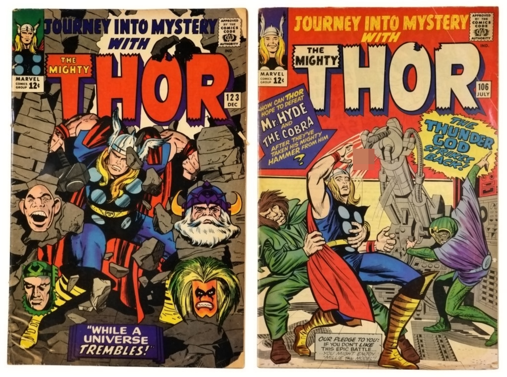 2-THOR Journey into Mystery Marvel Lot