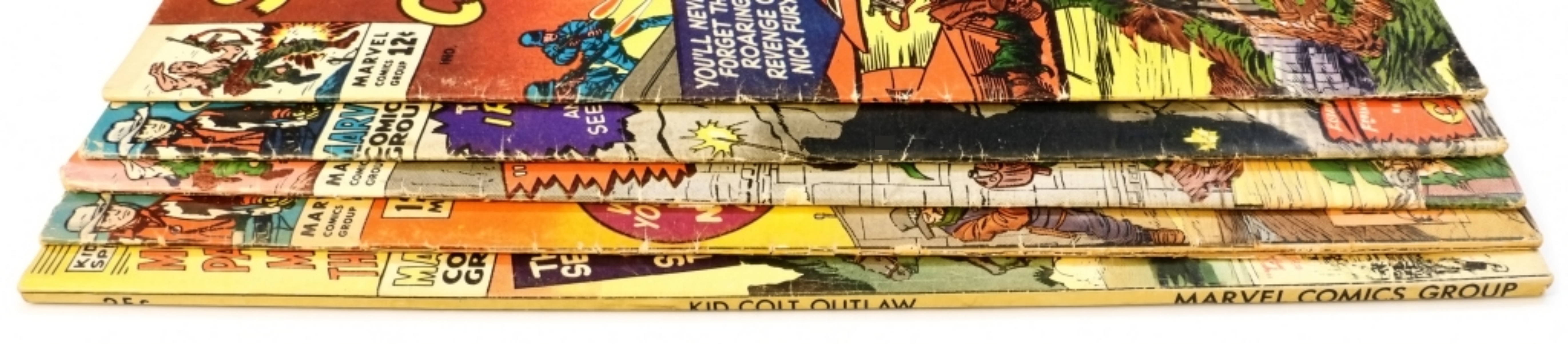 5-Vtg Marvel Comic Lot 12c & 25c
