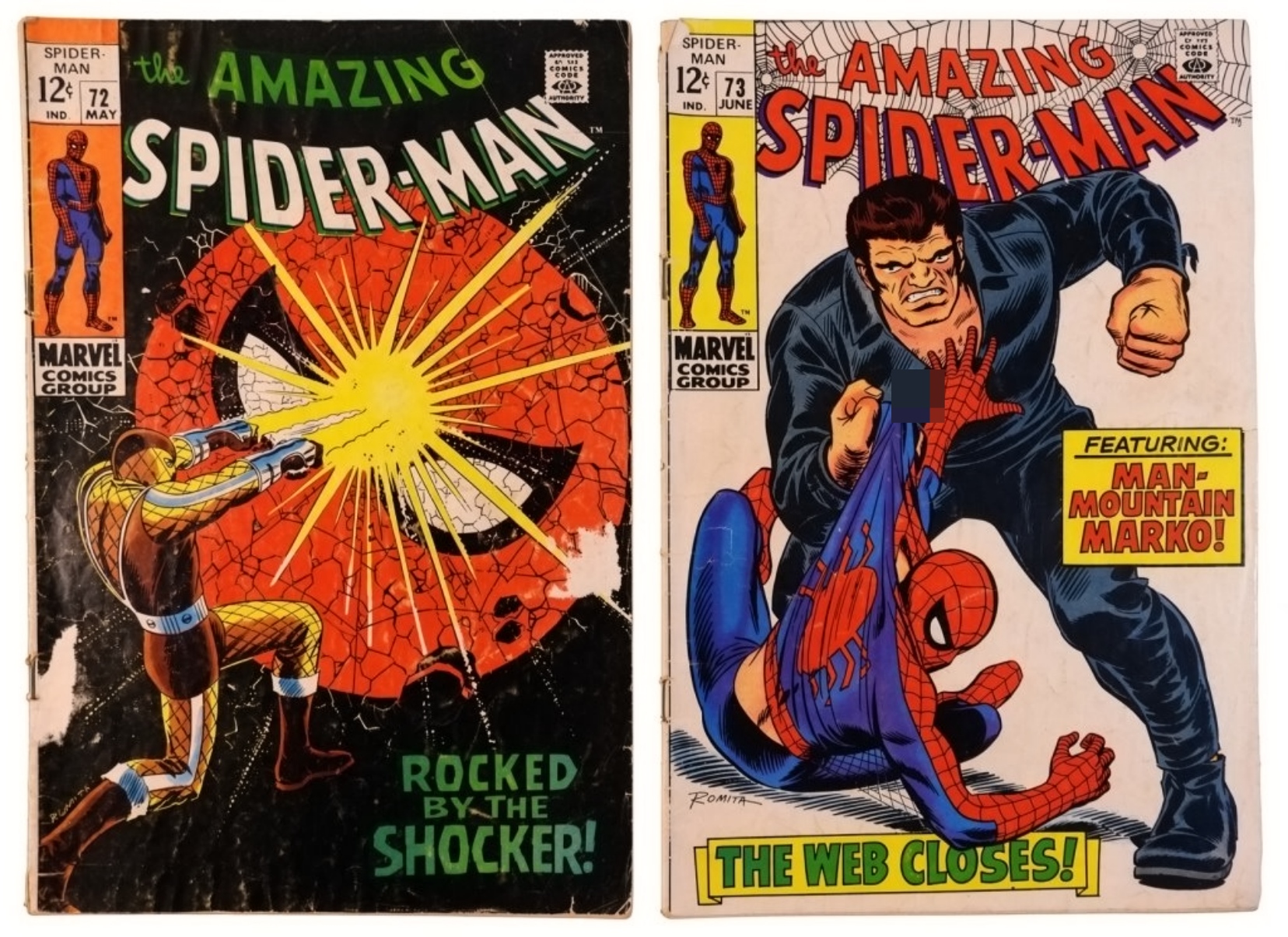 (2) Amazing Spider-Man #72 & #73 Marvel 1969