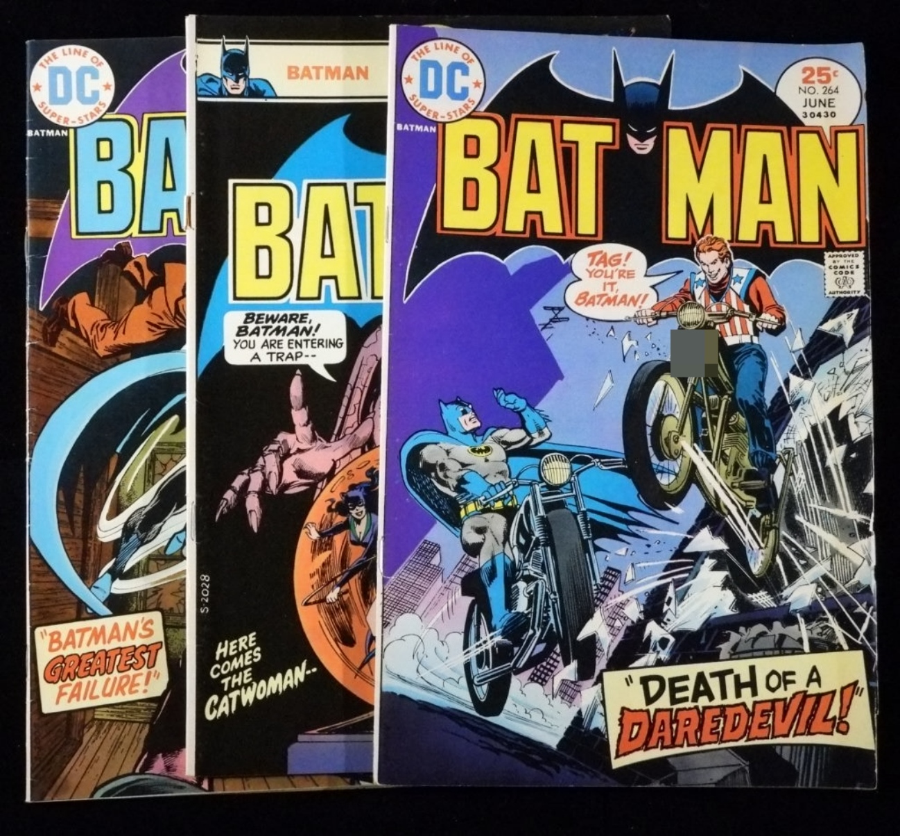 3- DC Batman Comics; # 264, 265, and 266