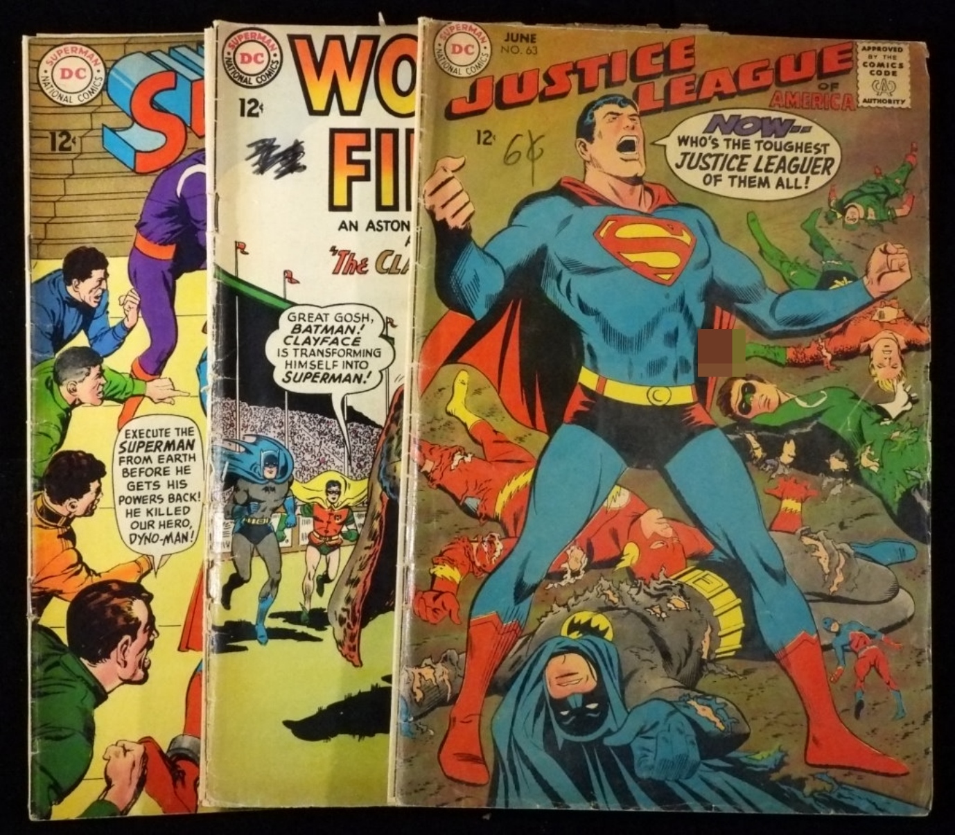 3- 1960's DC Superman 12c Comics