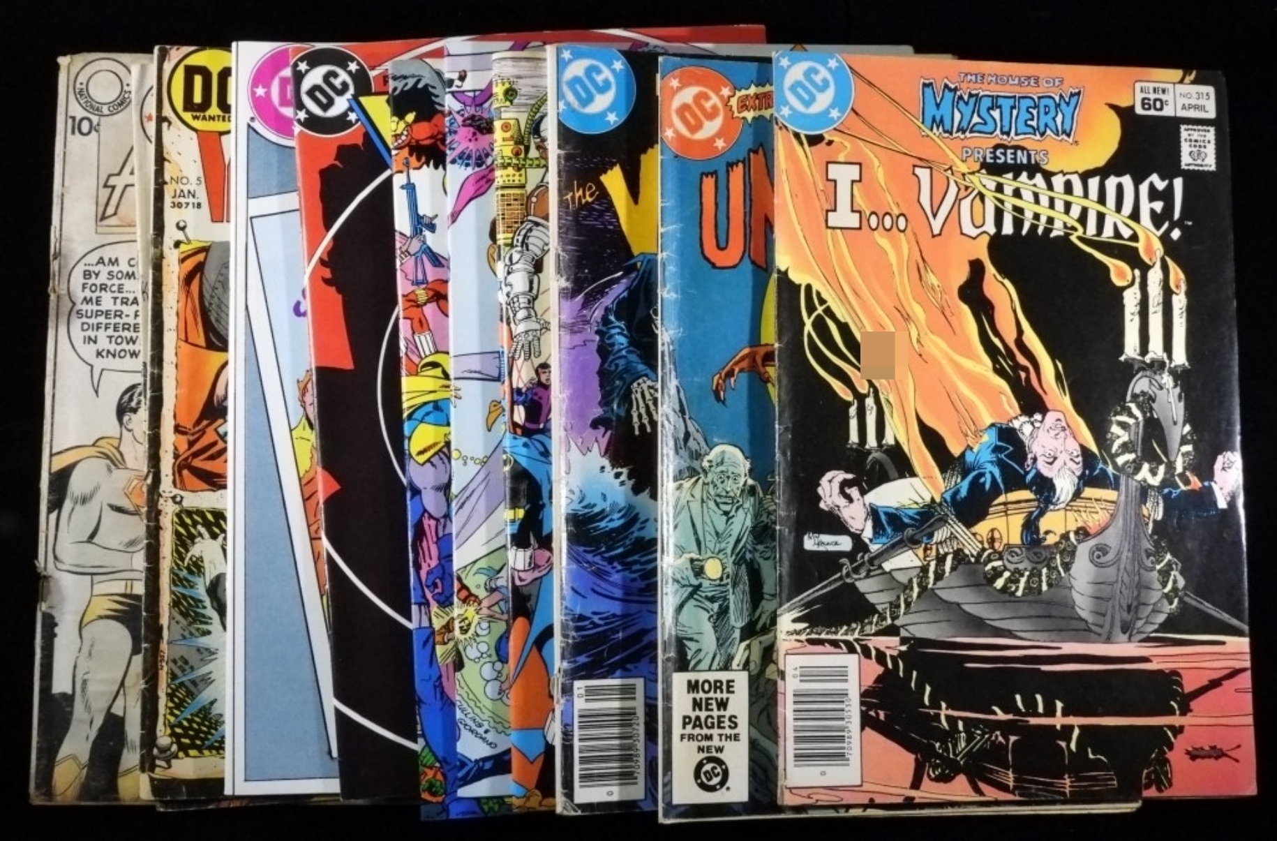 (11) DC Comics with 1958 Adventure Comics