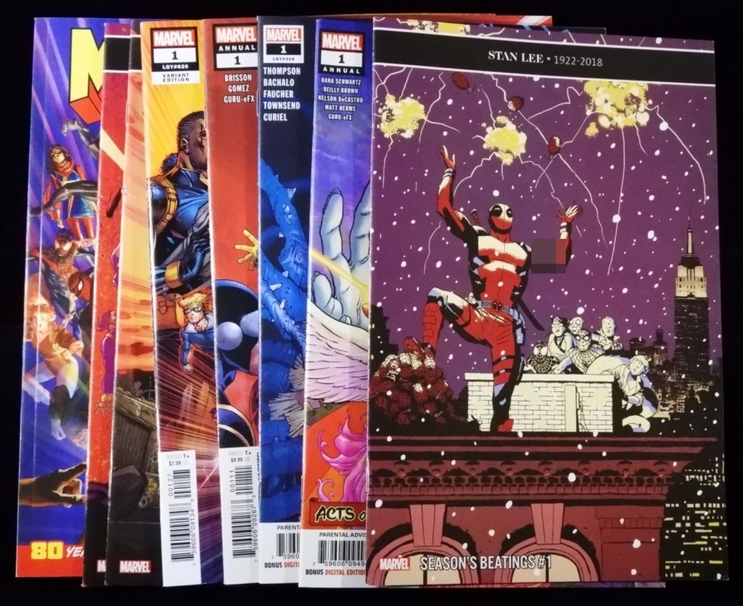 (8) Marvel Comics: Deadpool & Stan Lee Lot