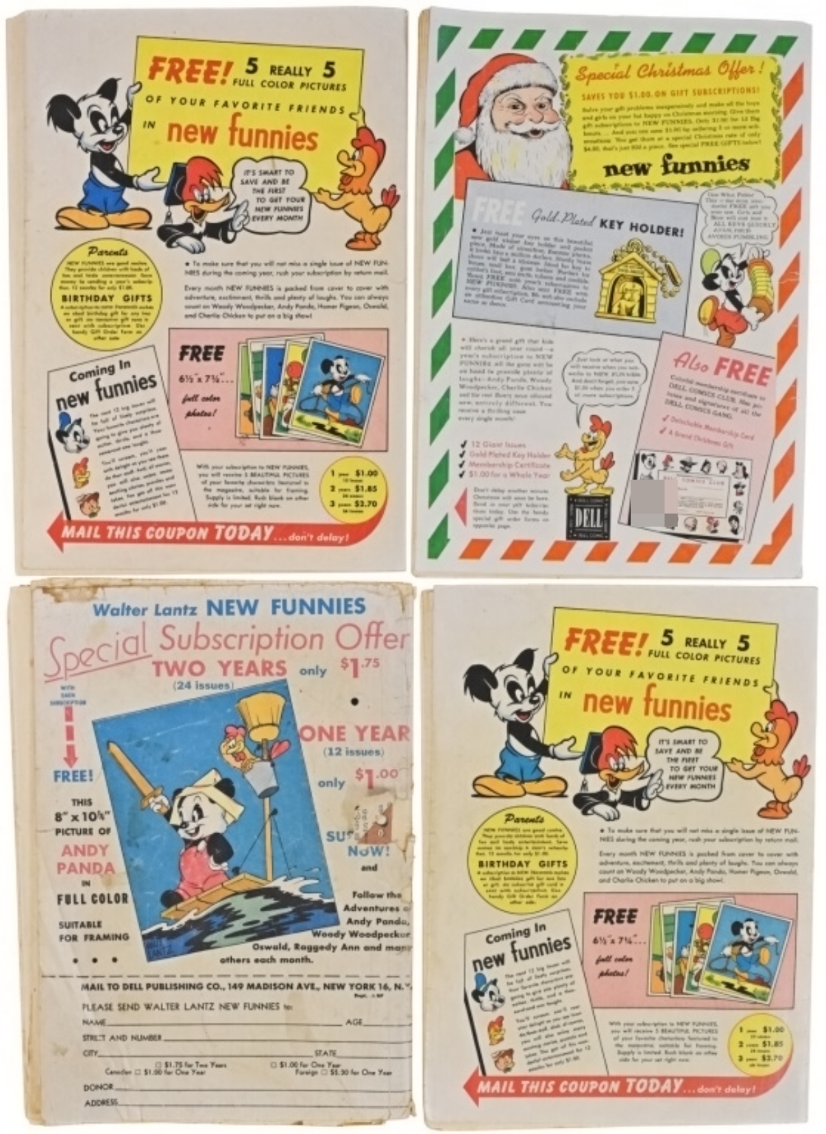 4-Dell 10c Vintage Comics