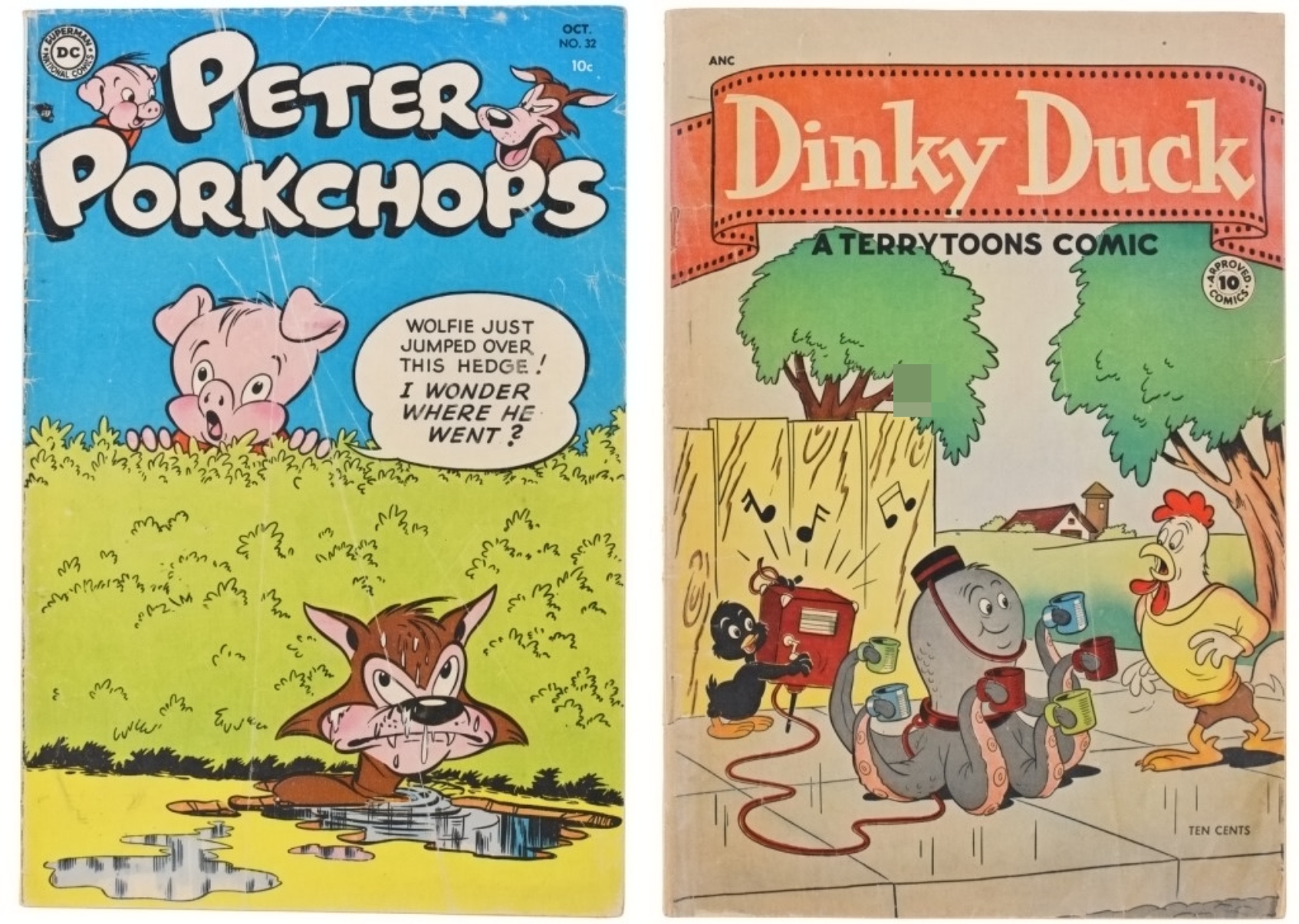 (2) 1954 Golden Age 10c Comics