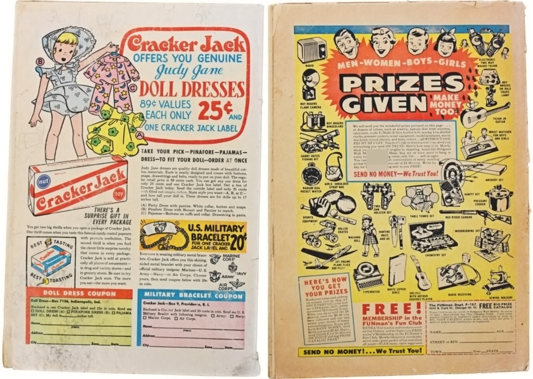 (2) 1954 Golden Age 10c Comics