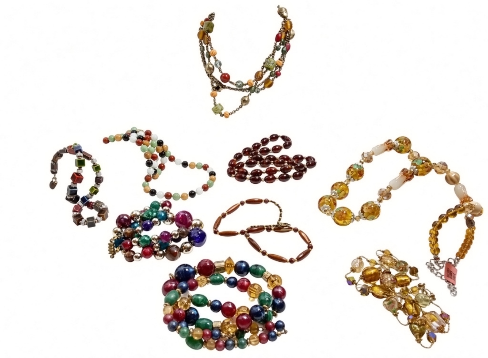 9 Multi Stand Design Necklaces
