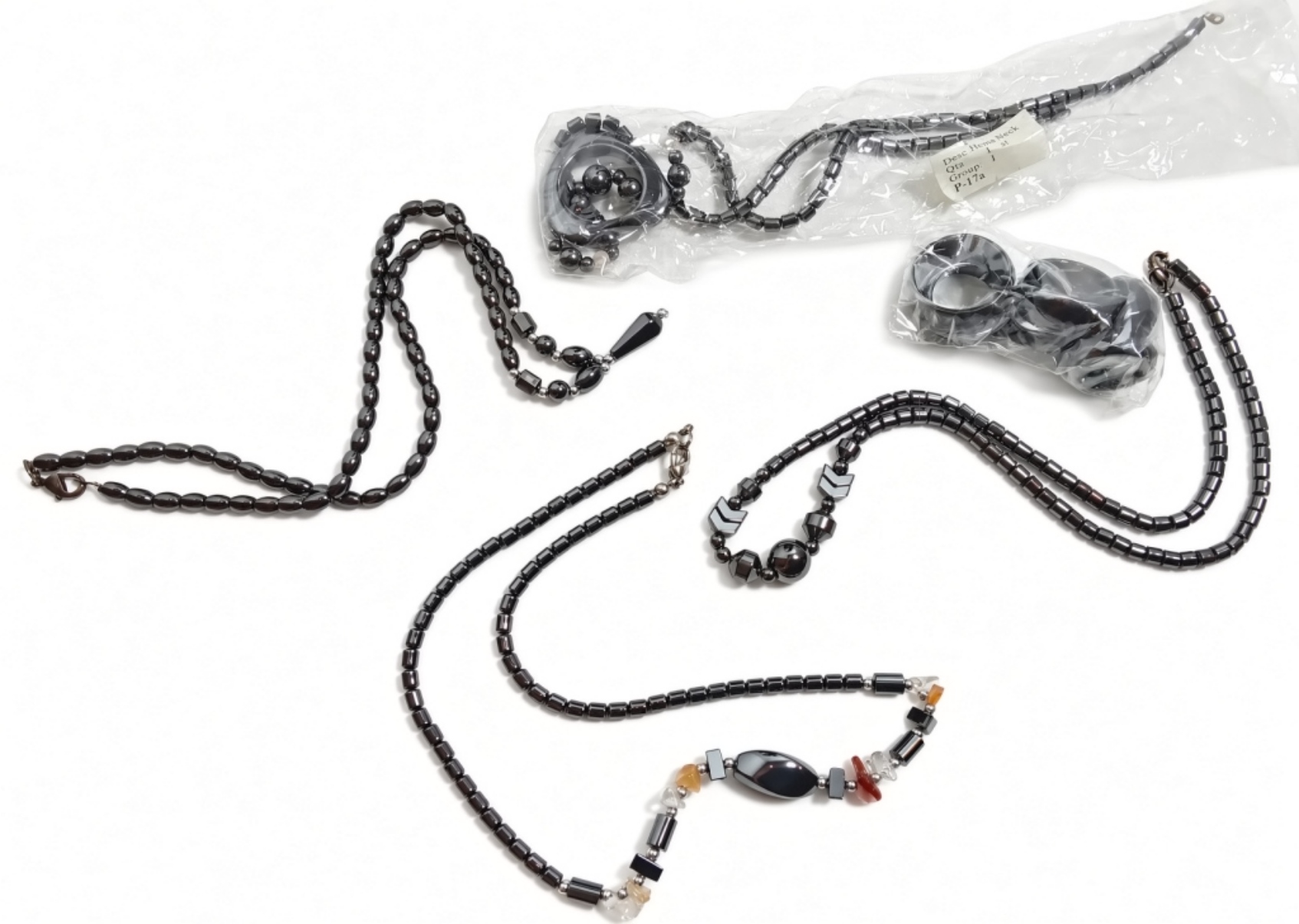 Hematite Bead Necklaces.