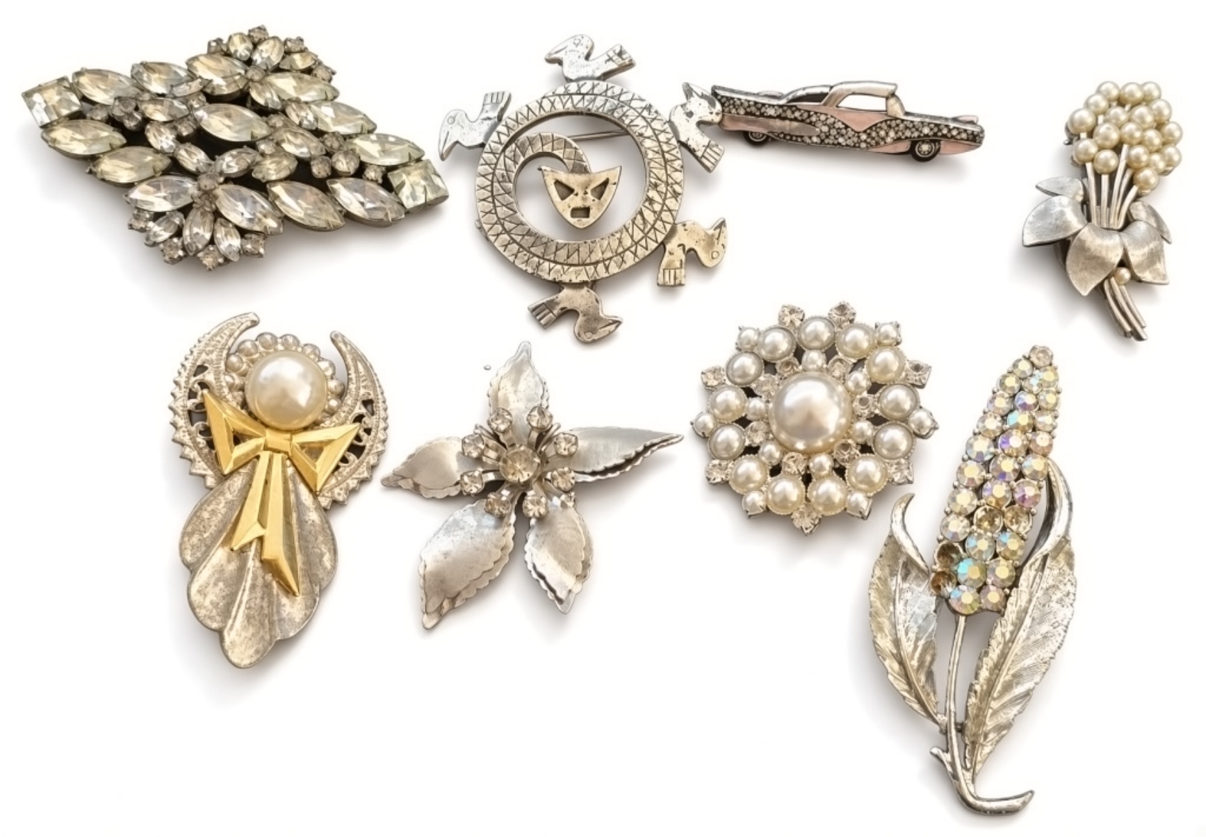 Vintage ostume Jewelry Brooches