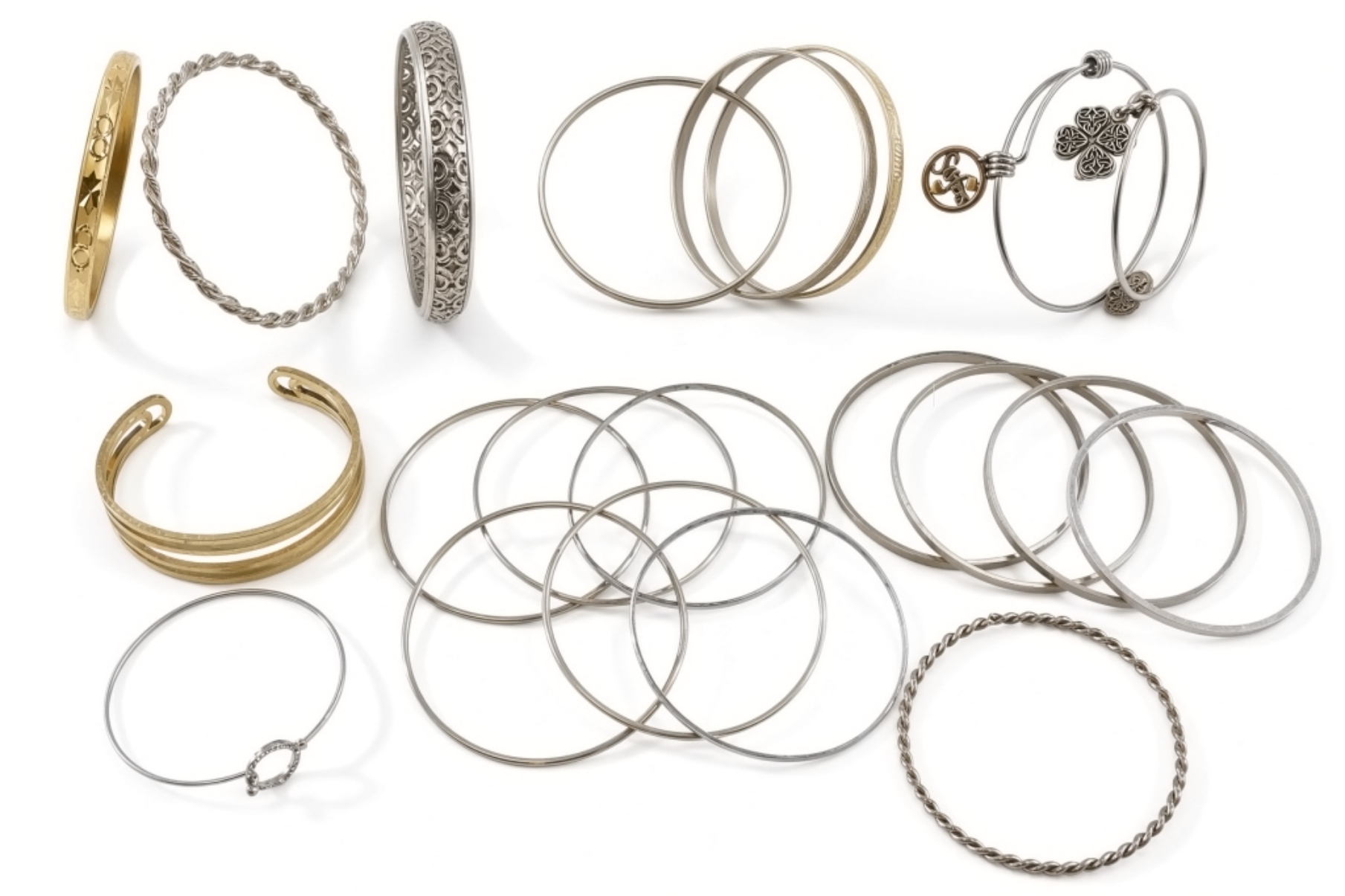 20+ Piece Assorted Fashion Bangle Jewelry Lot