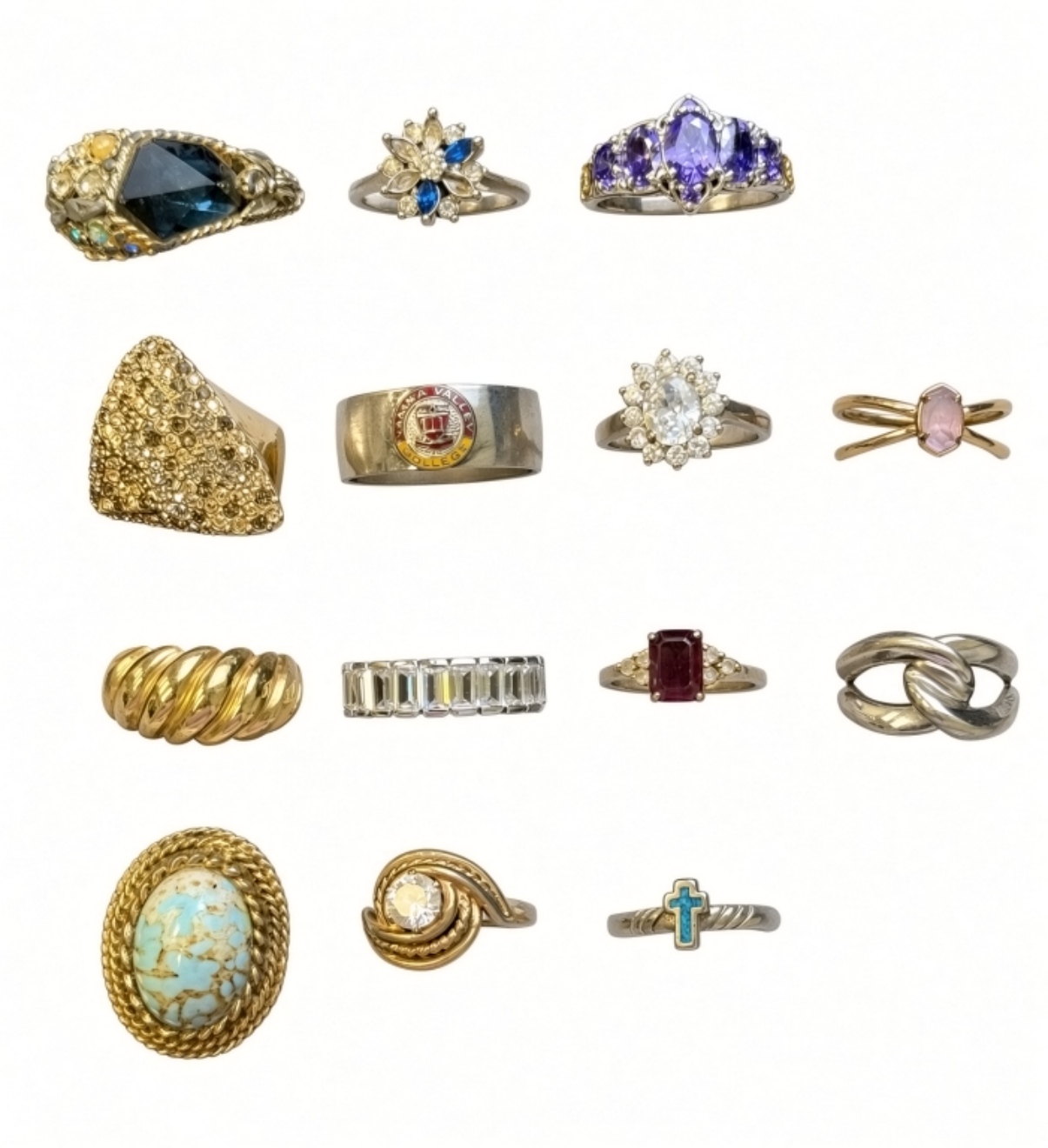 Lot of 14 Vintage Estate Rings