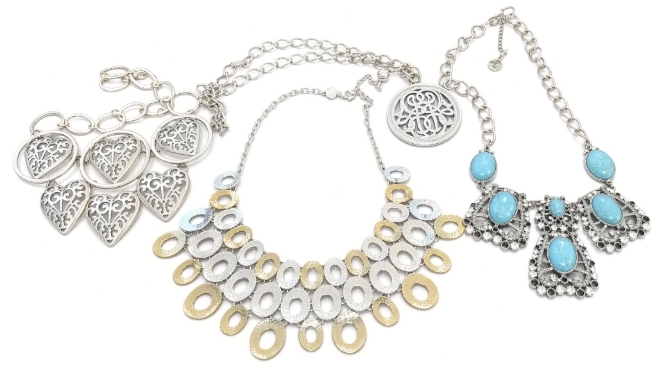 Chunky Bohemian Statement Necklace Lot