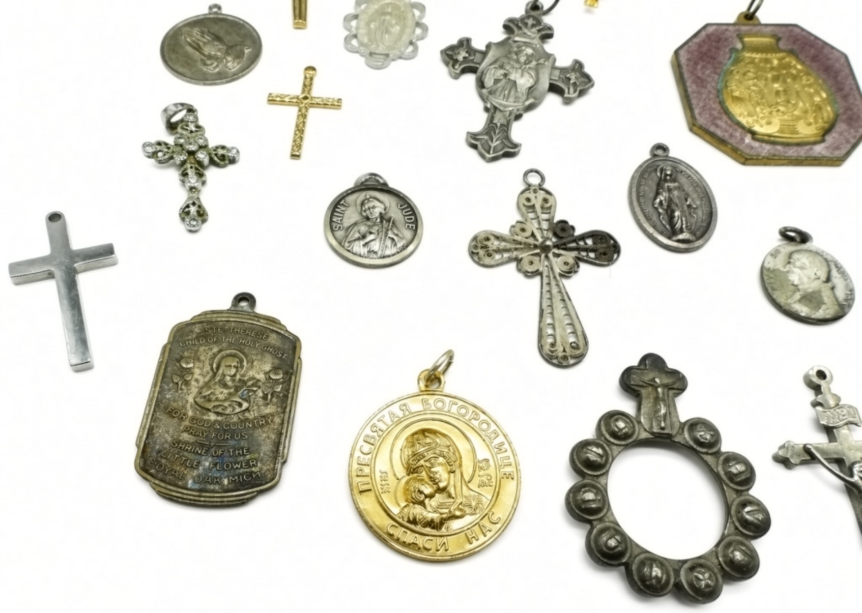 Vintage Estate Religious Jewelry Lot - 30+ Pcs