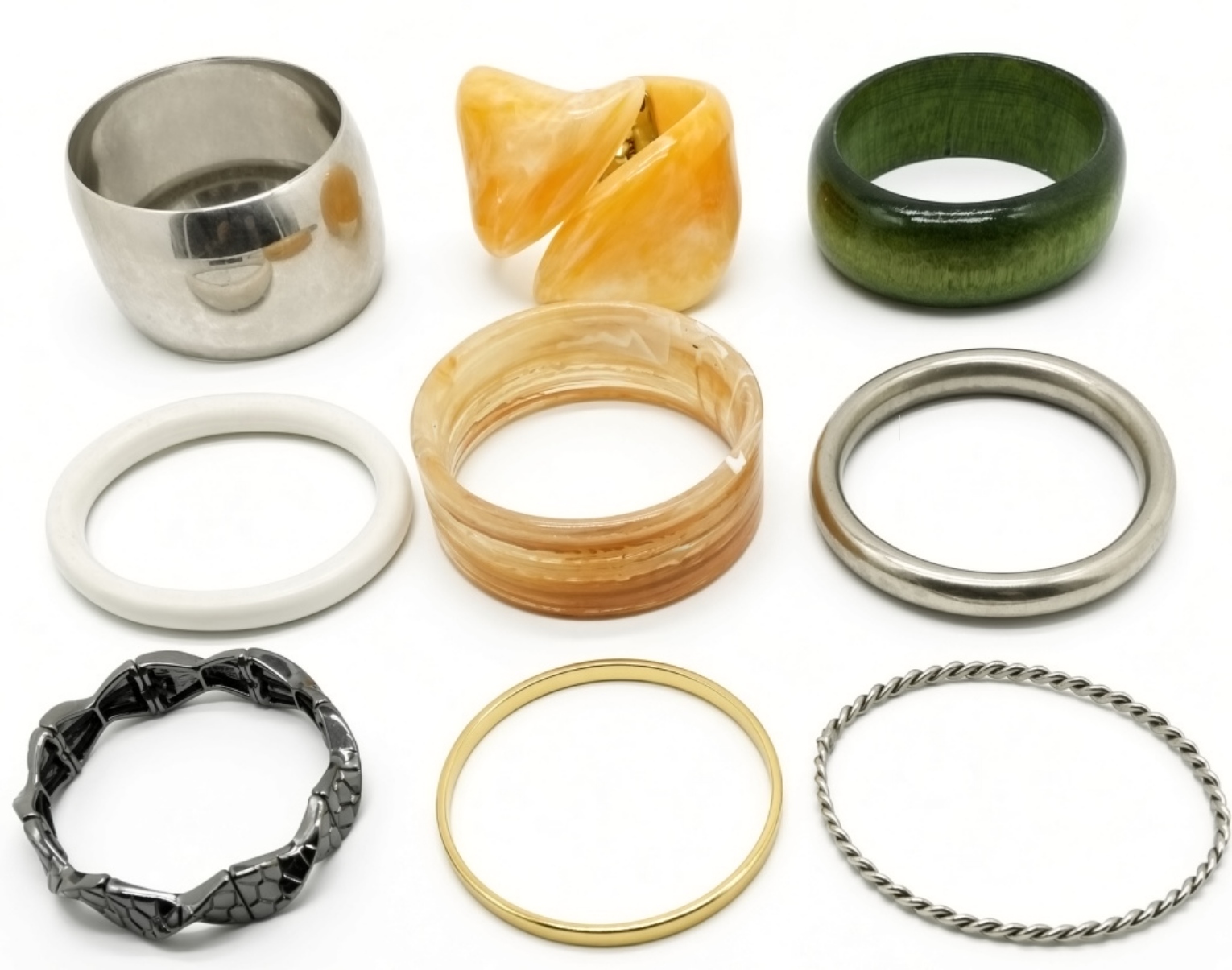 Vintage Costume Bangle Bracelet Lot 9pc
