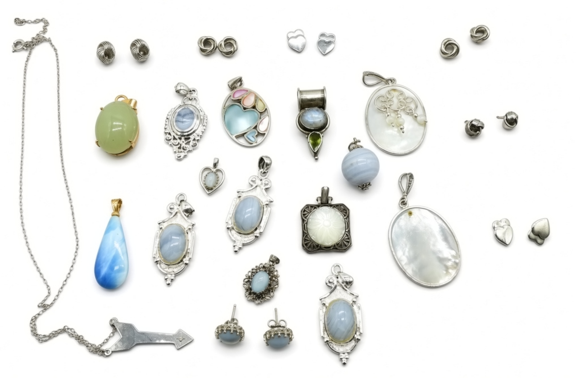 Silver Tone Estate Jewelry Lot