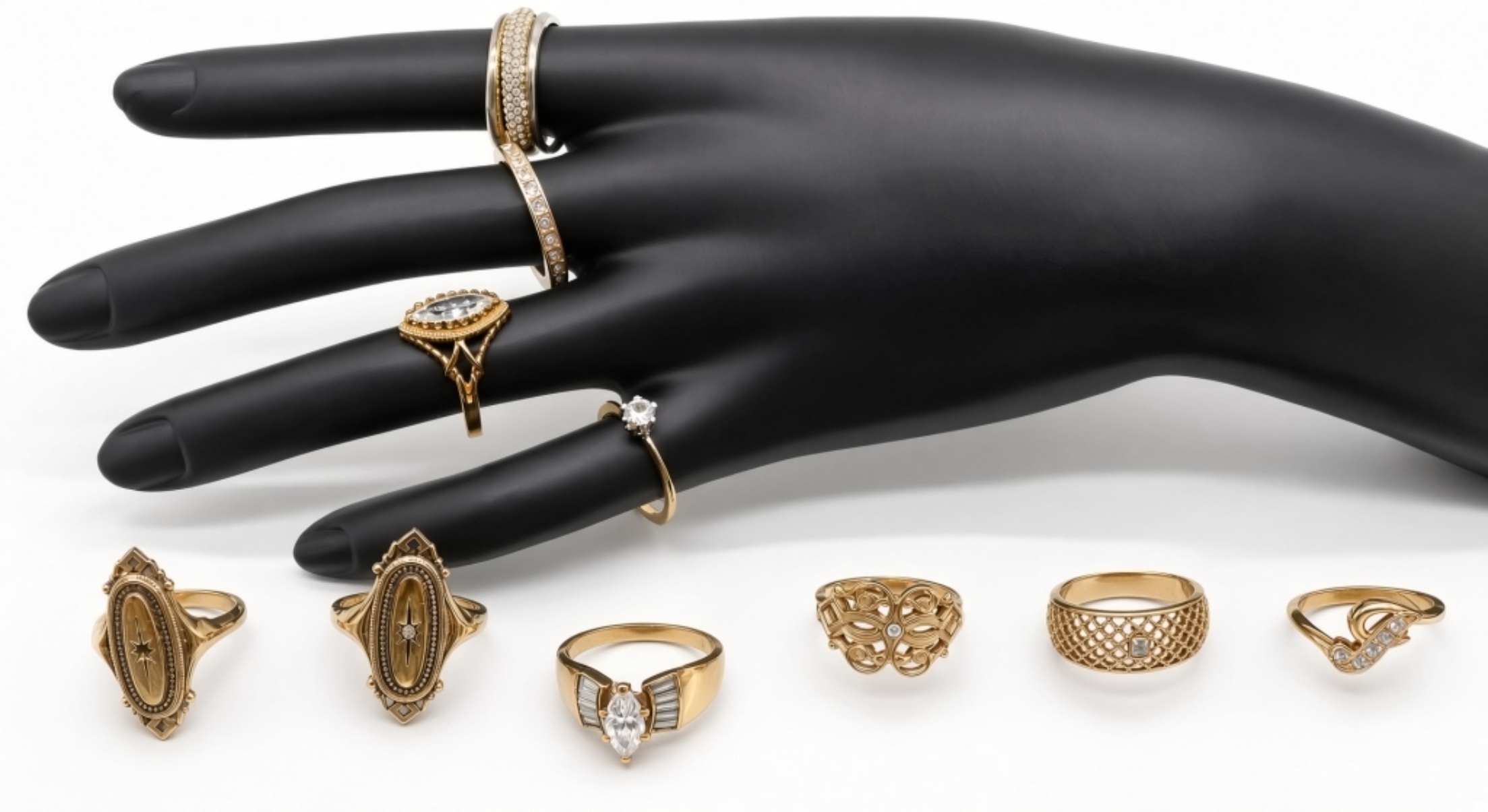 Vintage & Estate Gold-Tone Ring Collection