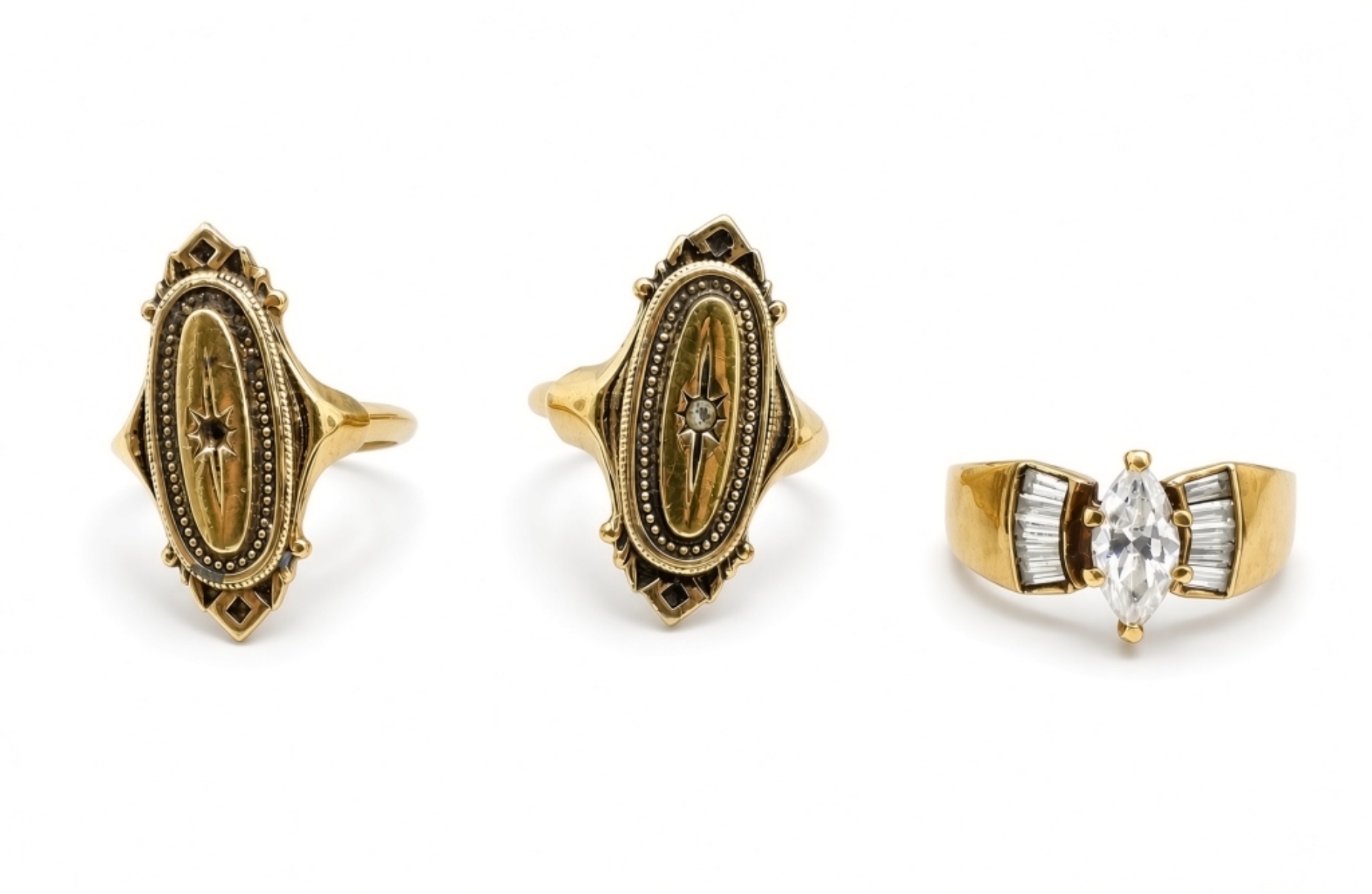 Vintage & Estate Gold-Tone Ring Collection