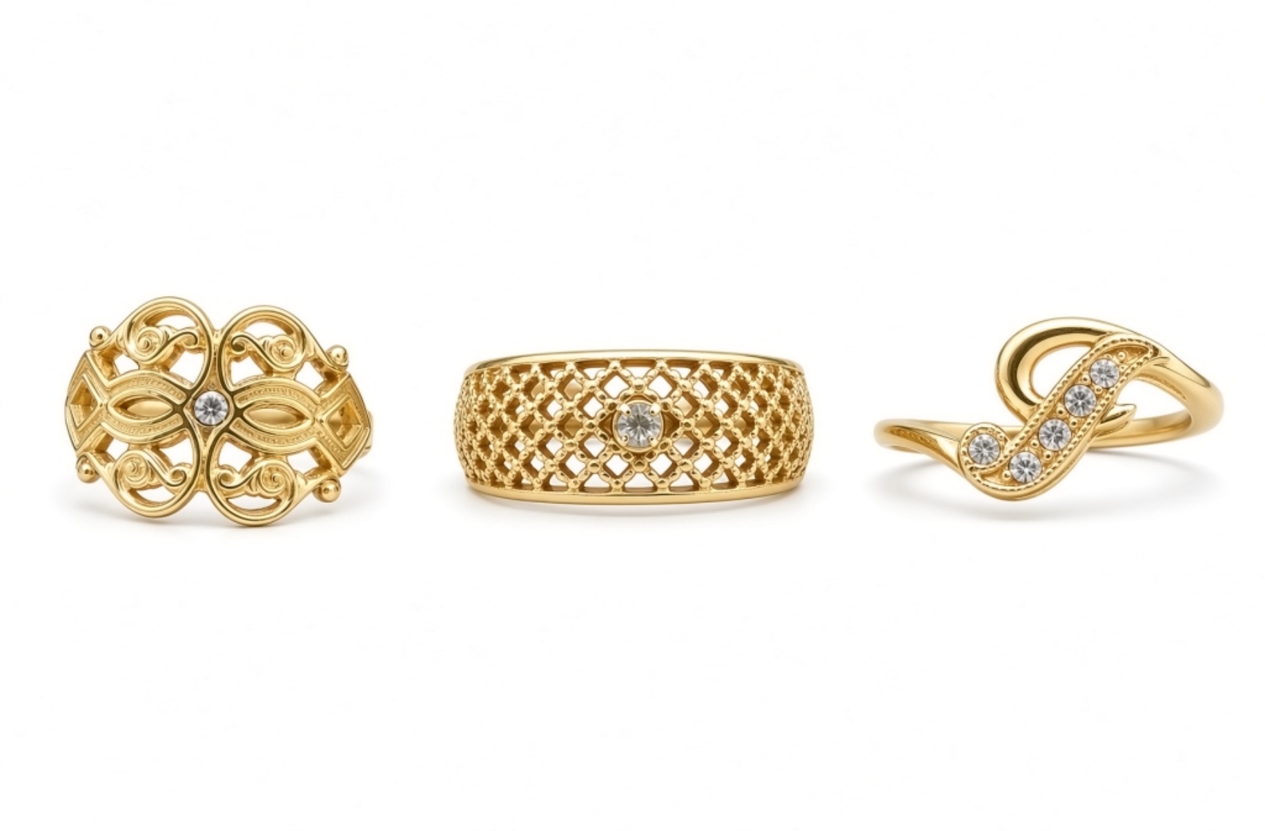 Vintage & Estate Gold-Tone Ring Collection