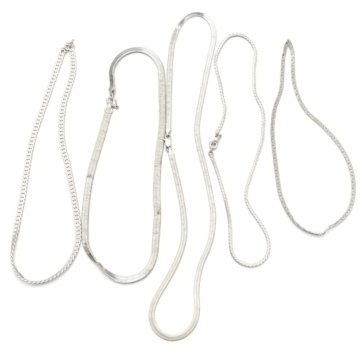 Silver-Tone Chain Necklace Collection