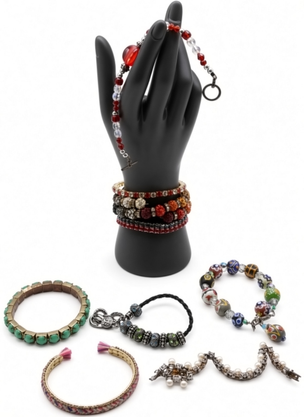 (10) Bright Colored Bracelets