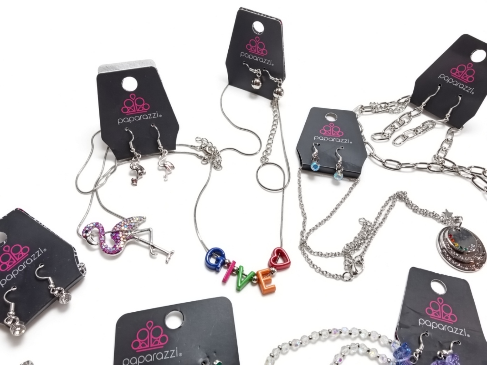 Paparazzi Silver-Tone Rhinestone Jewelry Lot, 7pc
