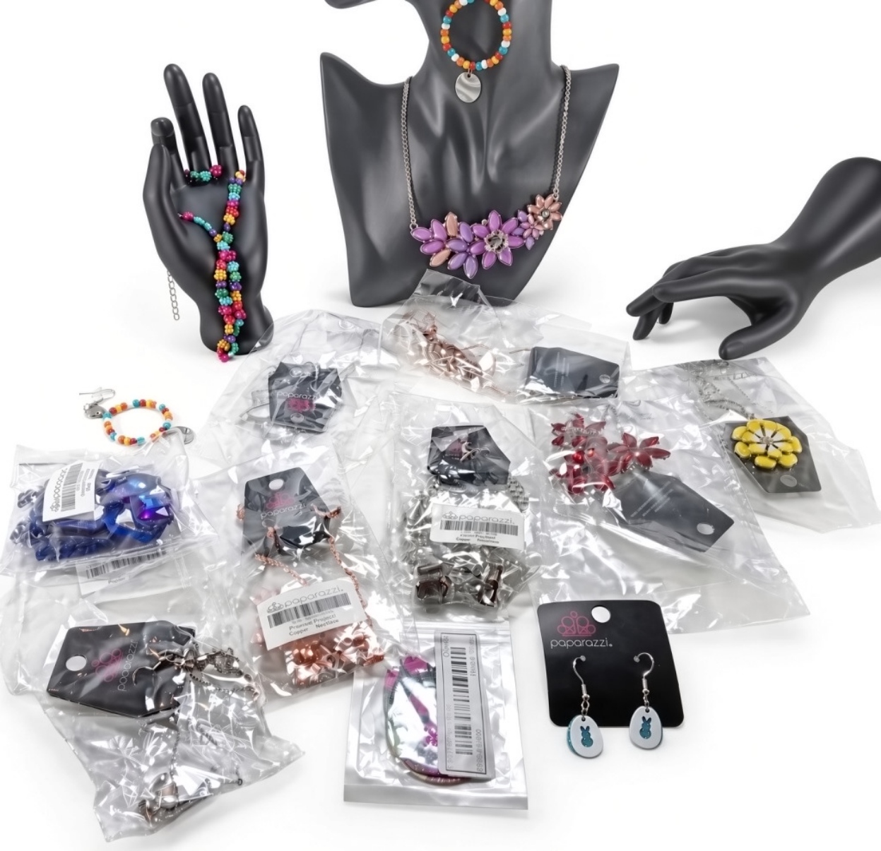 Paparazzi Costume Jewelry Lot, 13 Pieces Mixed