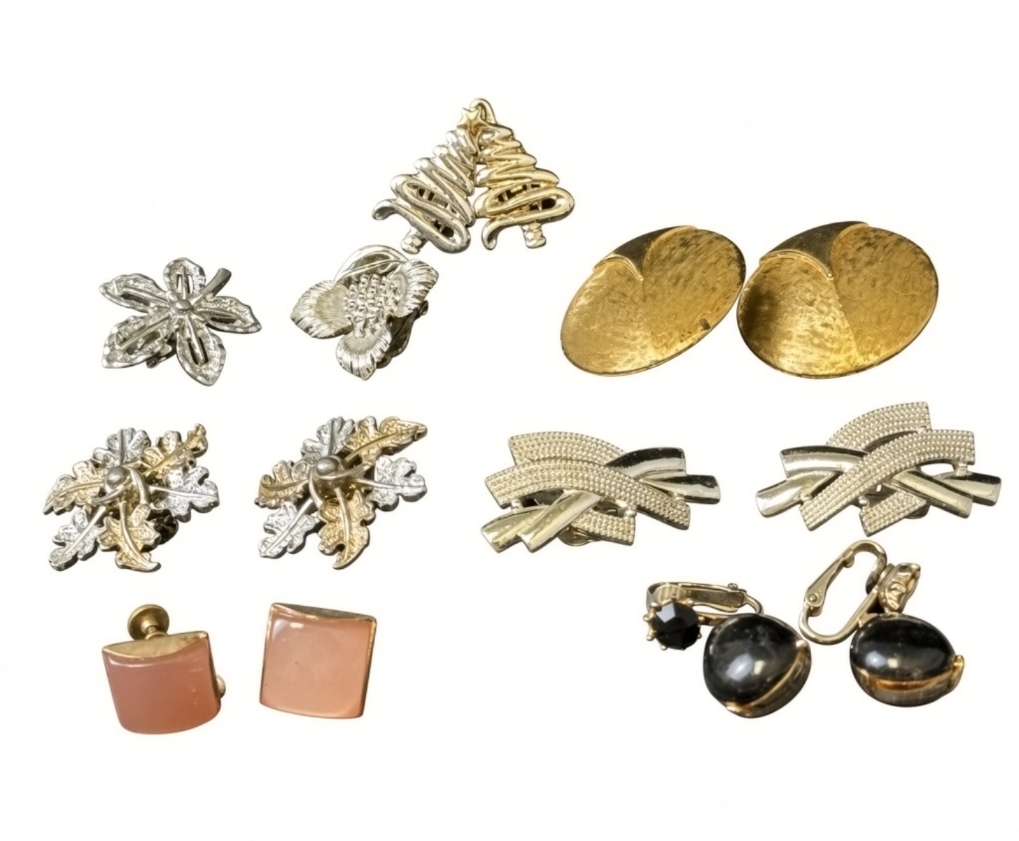 Vintage Earrings Lot, 7 Pairs Costume