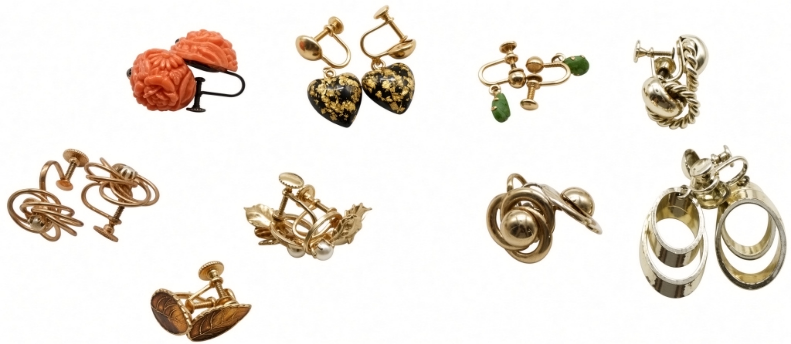 (9) Dainty Screw-Back Earrings