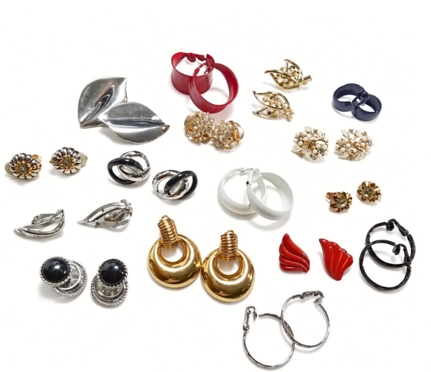 Vintage Costume Jewelry Lot, 16 Pieces Mixed