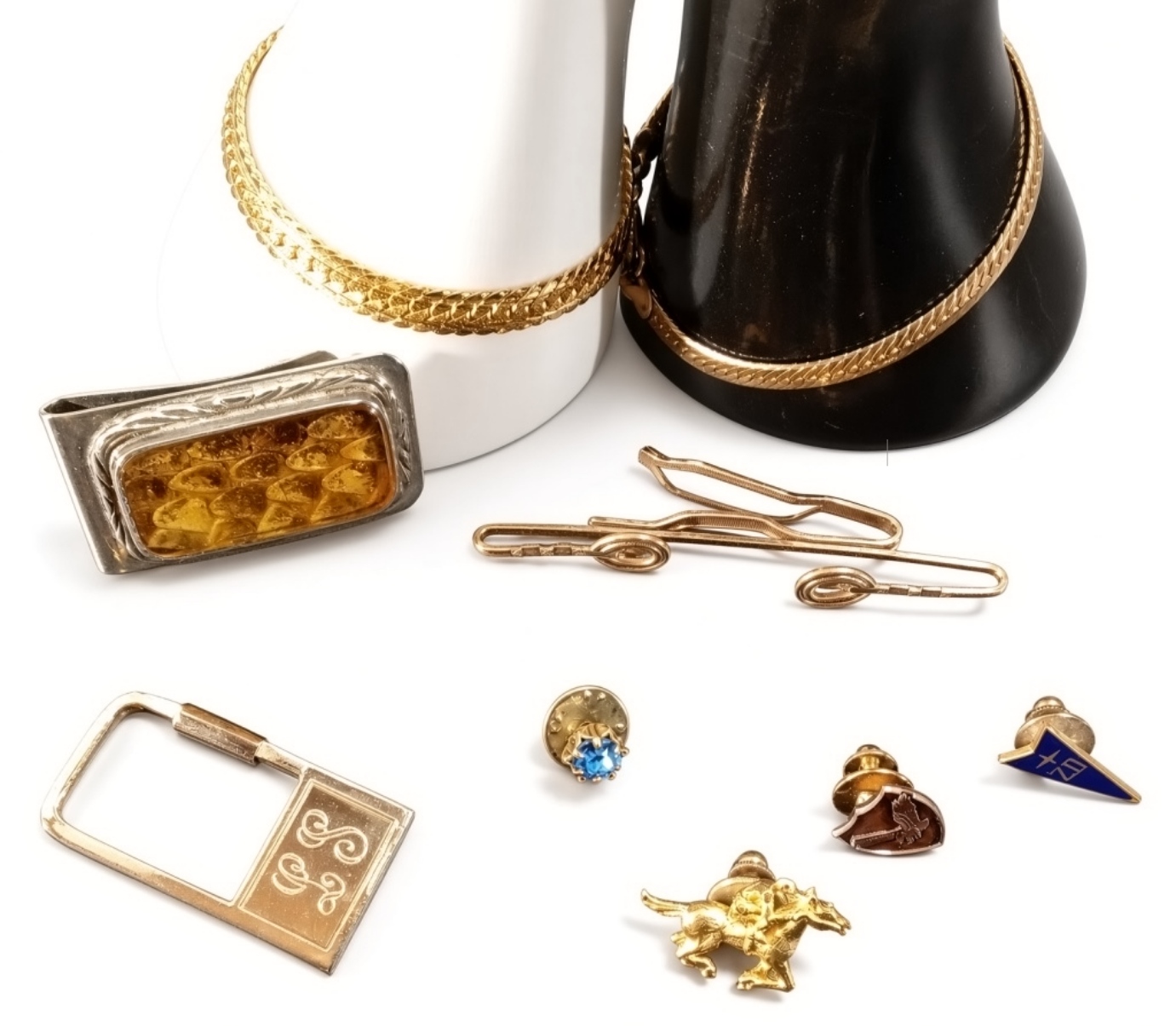 Vintage Gold & Silver-Tone Jewelry Lot, 9 Pieces