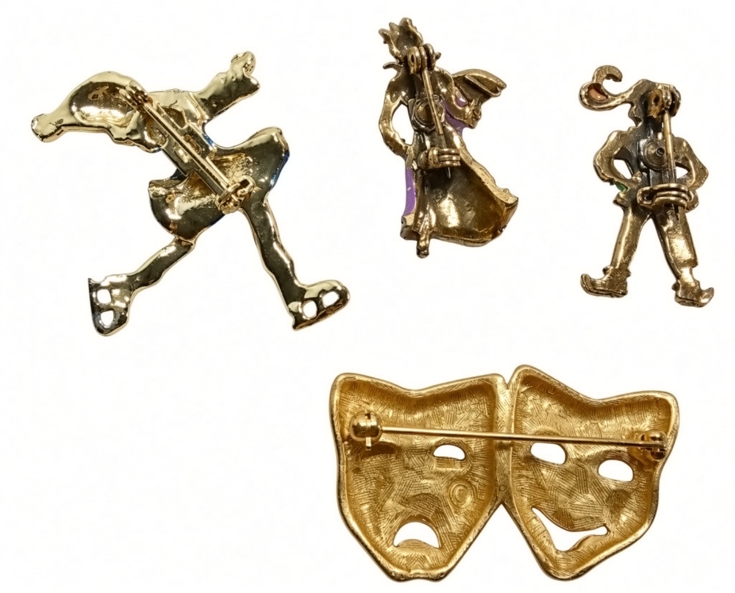 Vintage Gold-Tone Figural Pin Lot