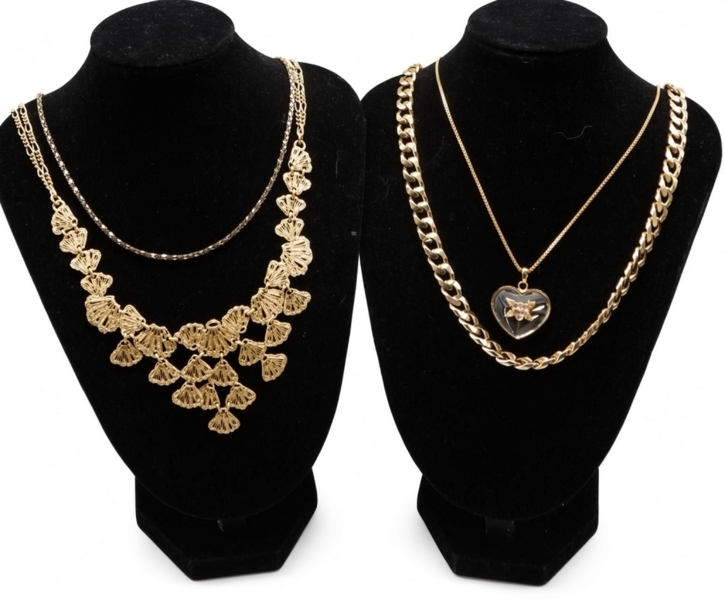 (5) Gold-Tone Necklaces