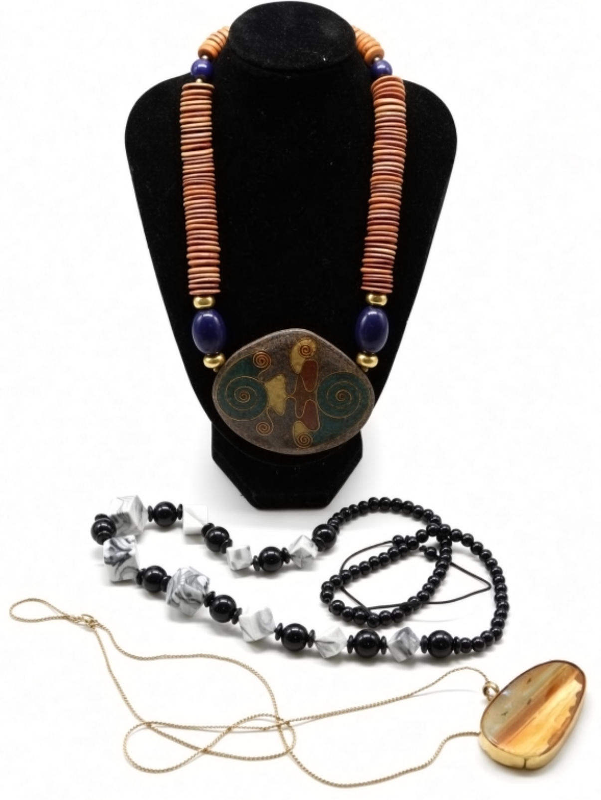 (3) Stone Style Necklaces