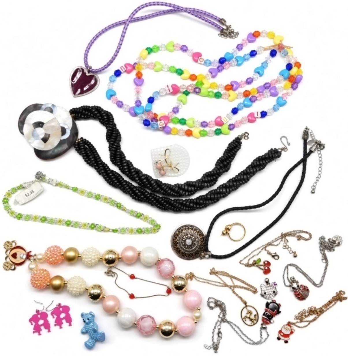 Fun Kid's Fashion Lot-Necklaces, Bracelets, Pins