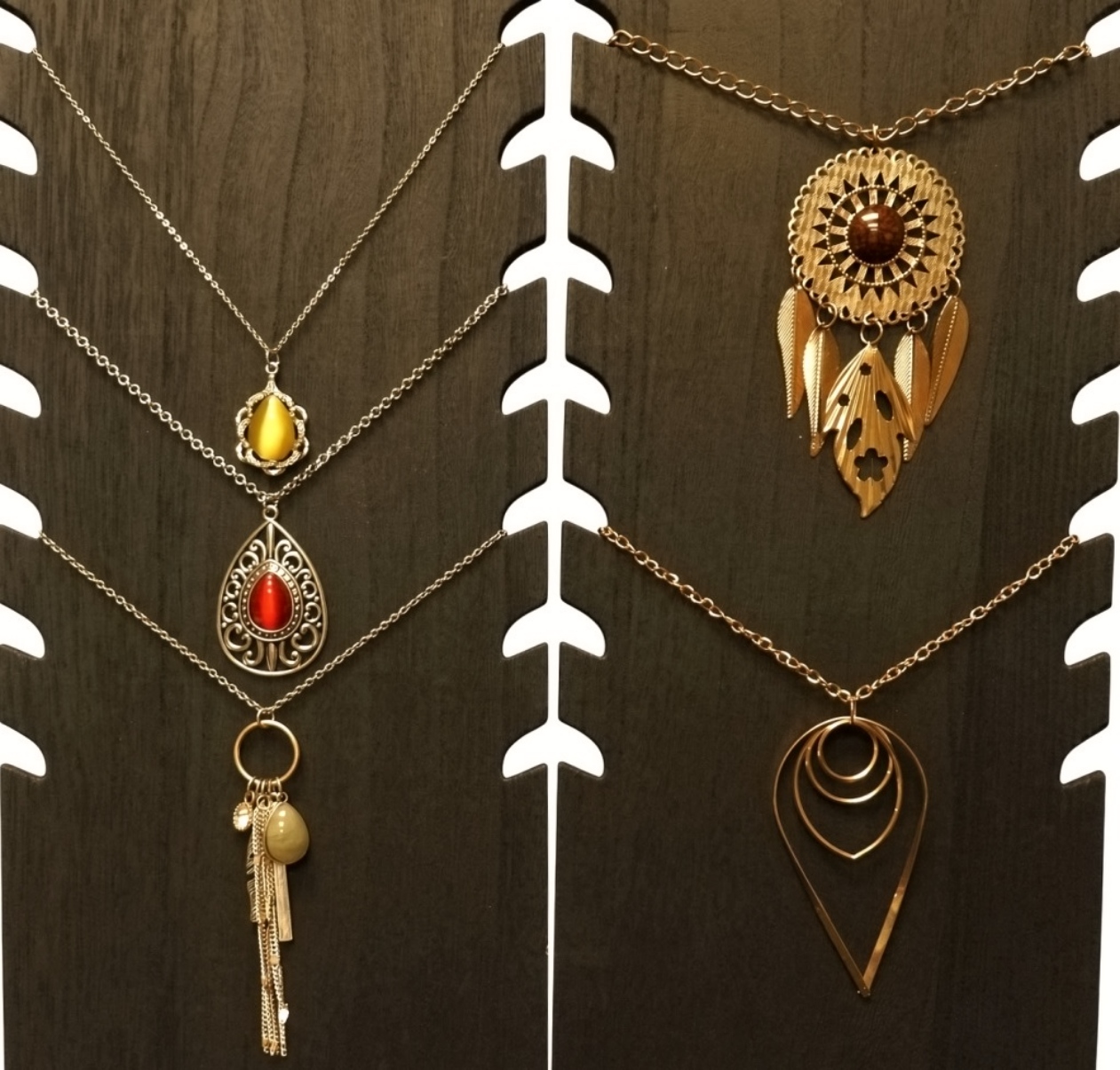Boho Chic Gold-Tone Necklace Lot