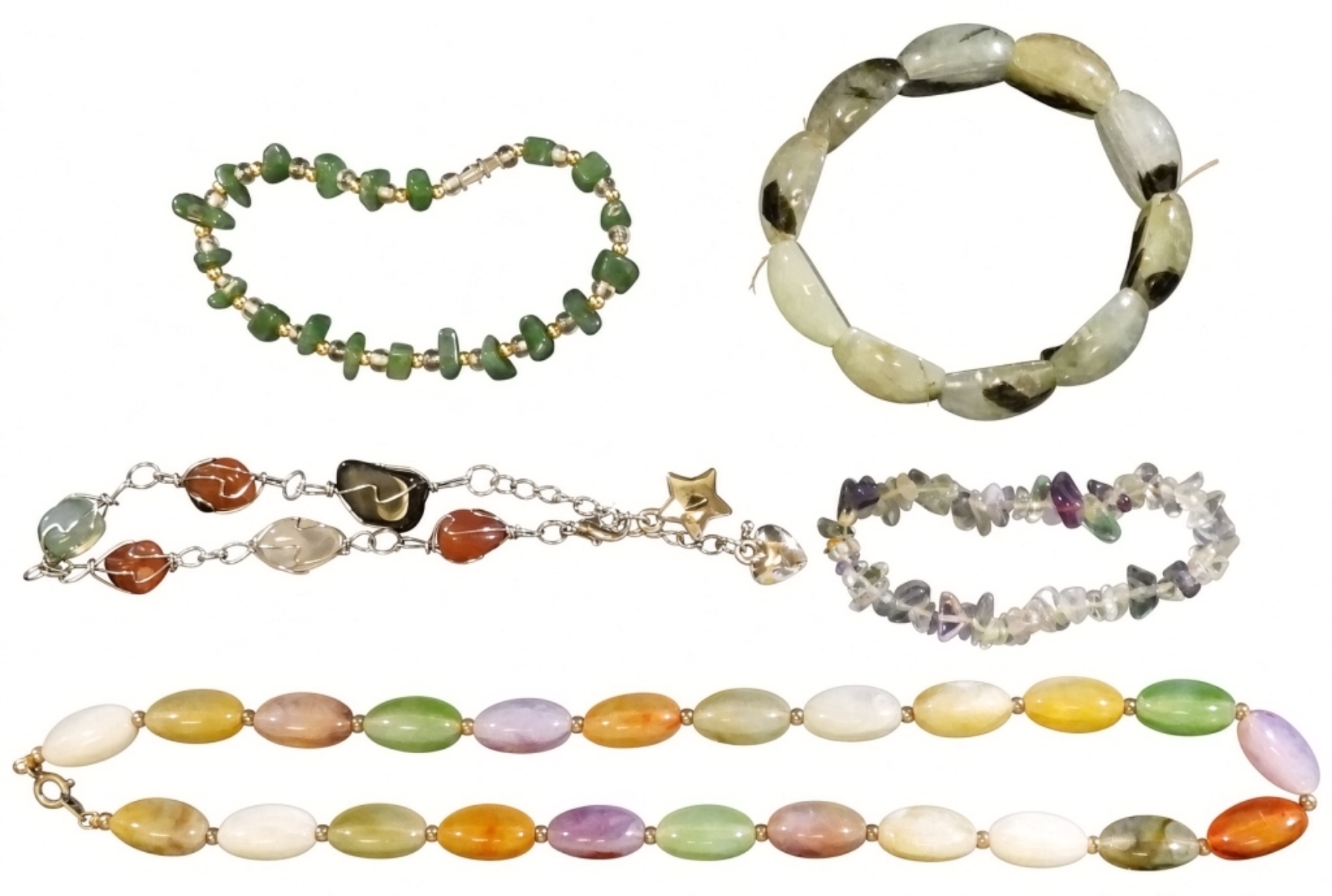 Natural Stone & Crystal Jewelry Lot