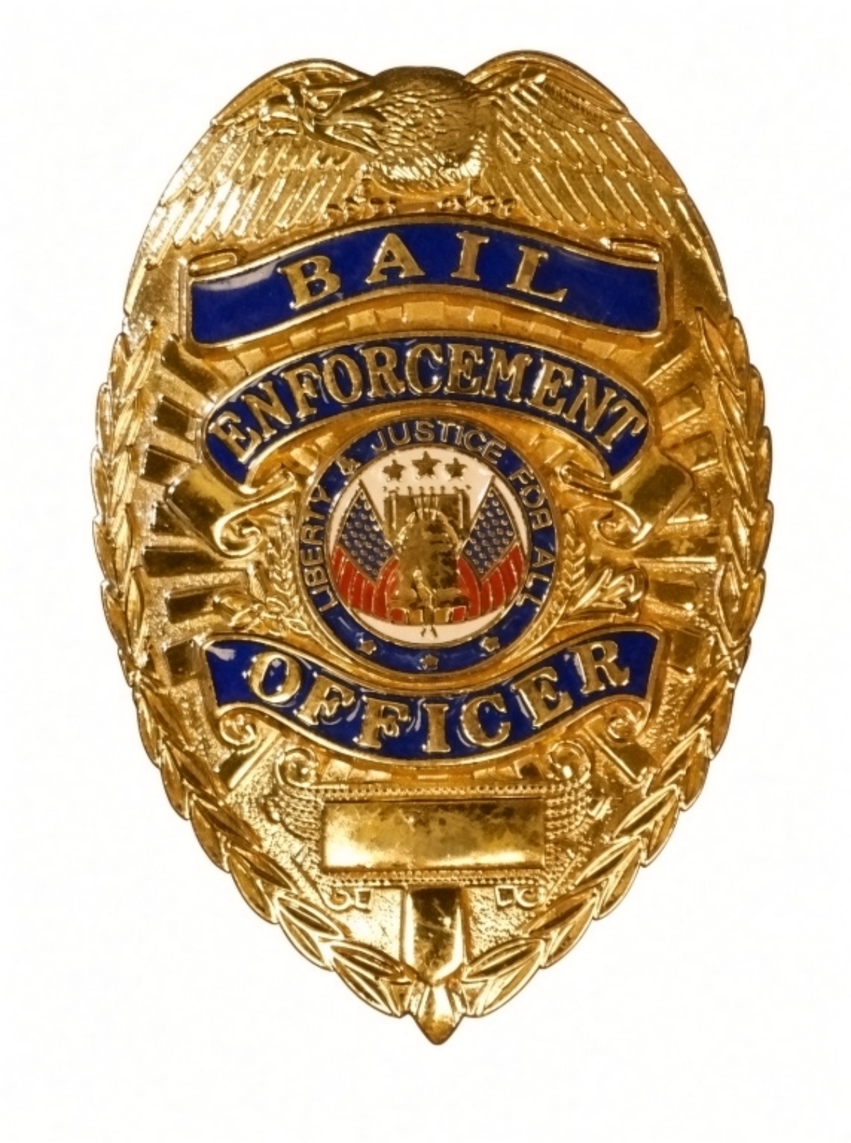 Gold Tone Bail Enforcement Agent Officer Badge