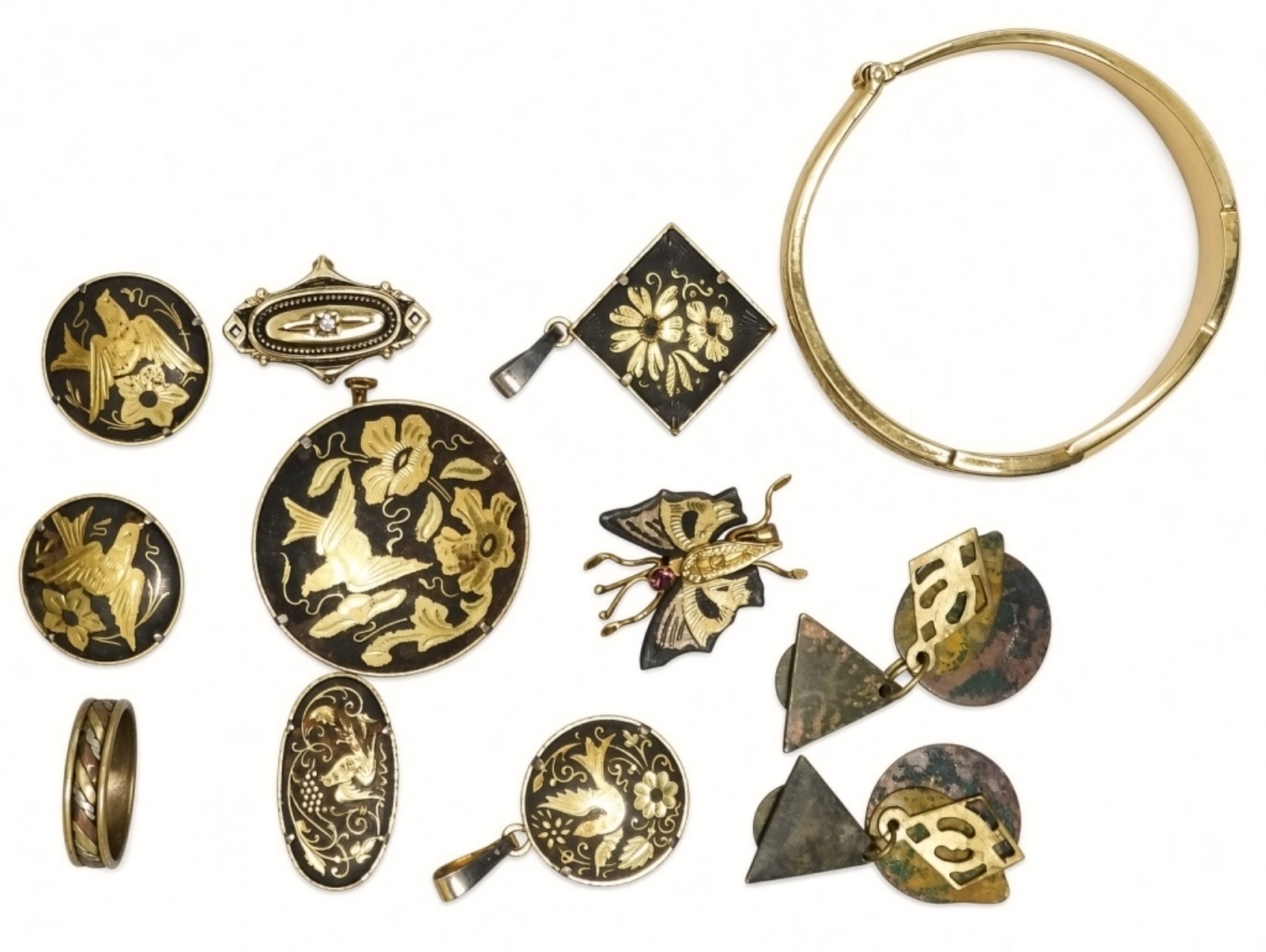 Vintage Spanish Damascene Estate Jewelry