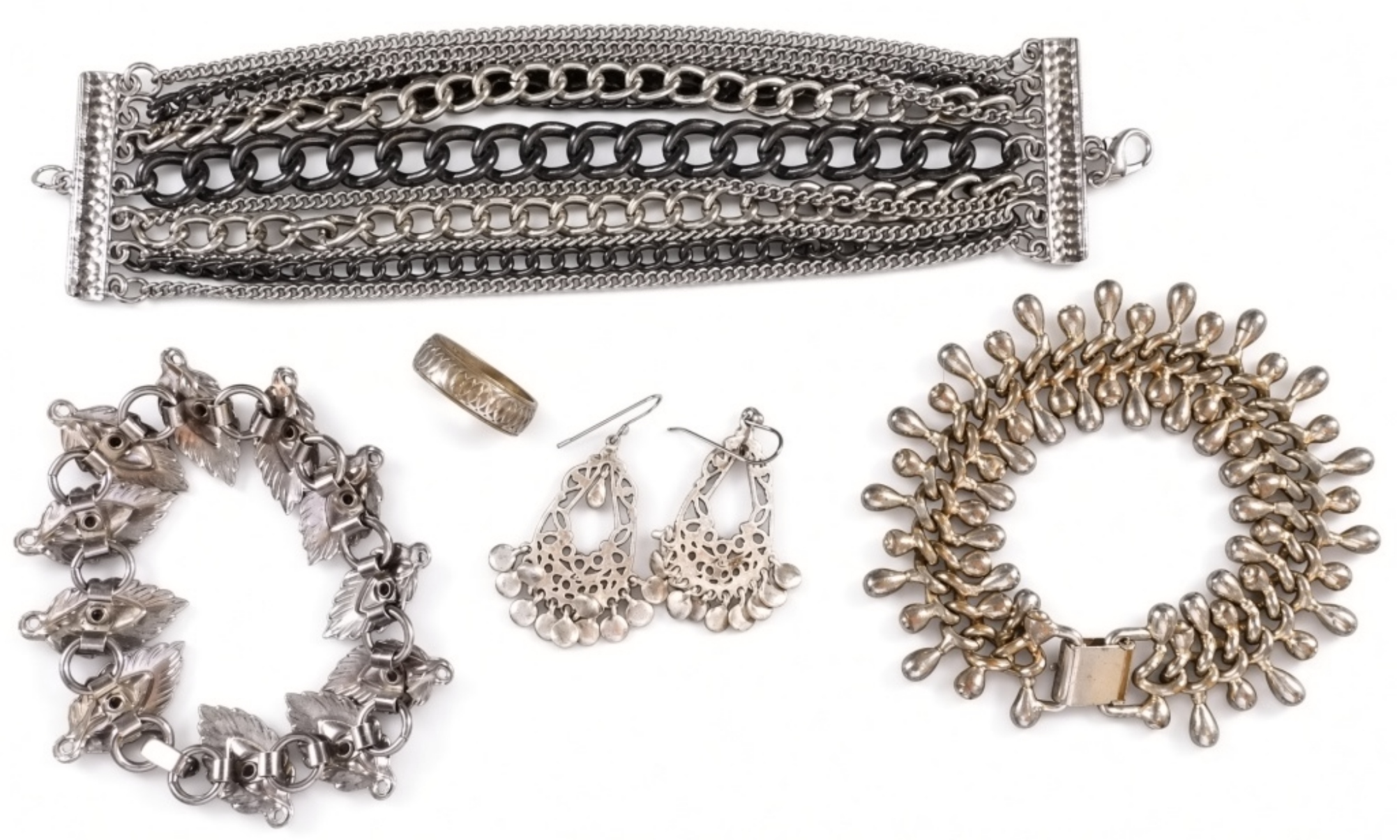 Vintage & Boho Silver-Tone Costume Jewelry Lot