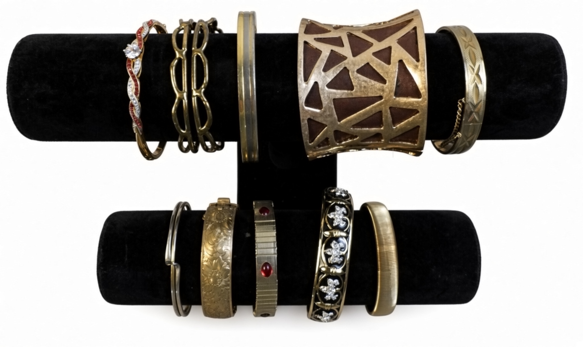Vintage & Modern Gold-Tone Bracelet 10 Piece Lot
