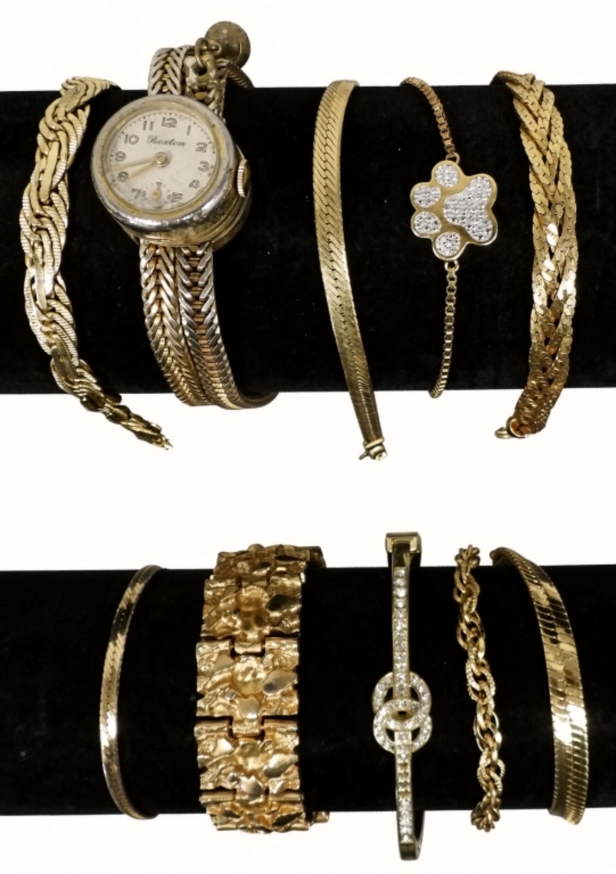 10 Gold-Tone Bracelet & Watch
